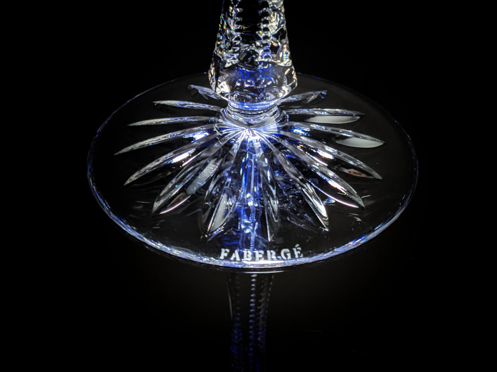 Fabergé Na Zdorovye Cobalt Blue Crystal Martini Glass