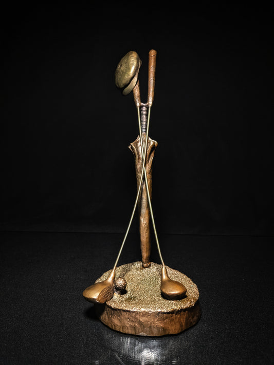 Mark Hopkins Bronze Golf Sculpture " Woods "