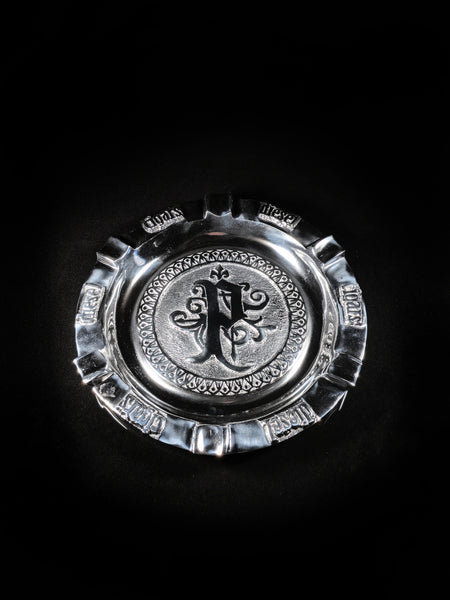 Drew Estates Polished Pewter 9 " cigar ashtray with 5 slots for your cigars