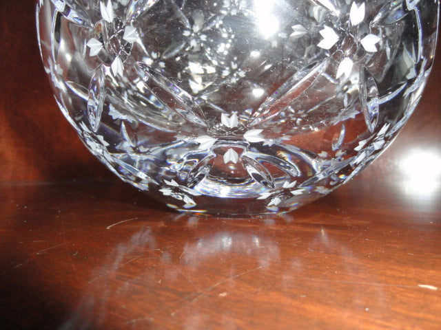 Faberge Pine Cone Crystal Rose Bowl in the original box