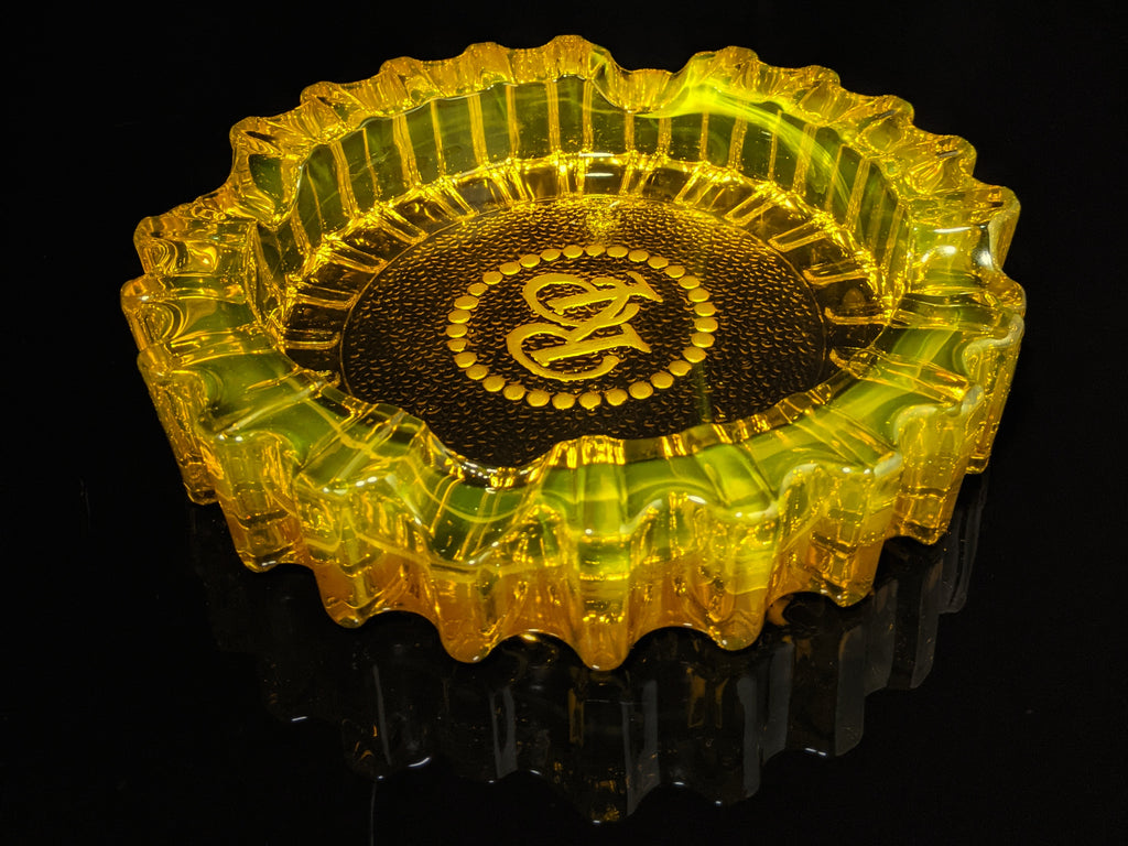 Rocky Patel Amber Heavy Duty  Glass Ashtray