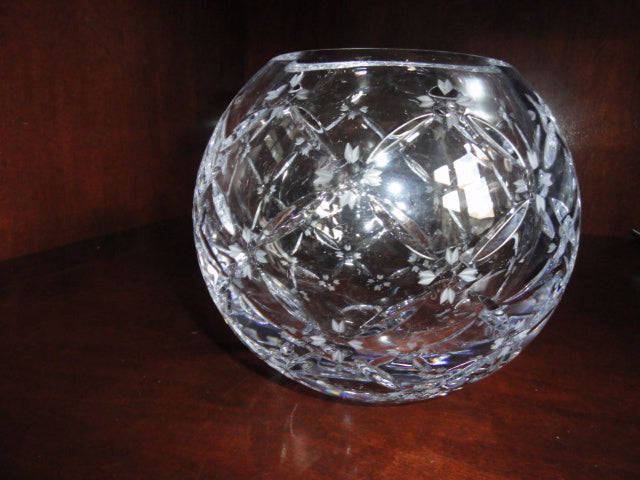 Faberge Pine Cone Crystal Rose Bowl in the original box