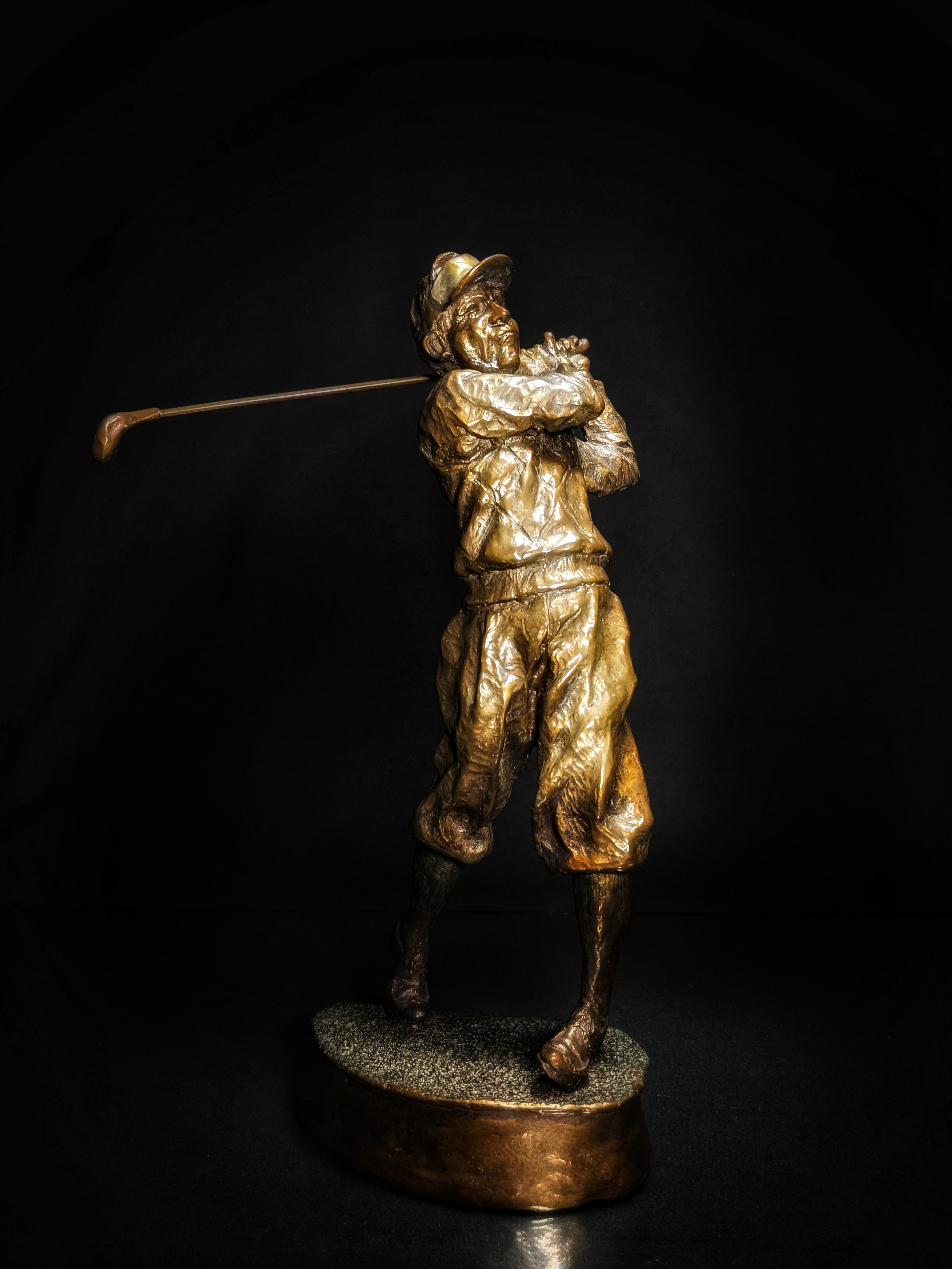Mark Hopkins Golf Series "Fairway" Bronze Sculpture — Made in USA