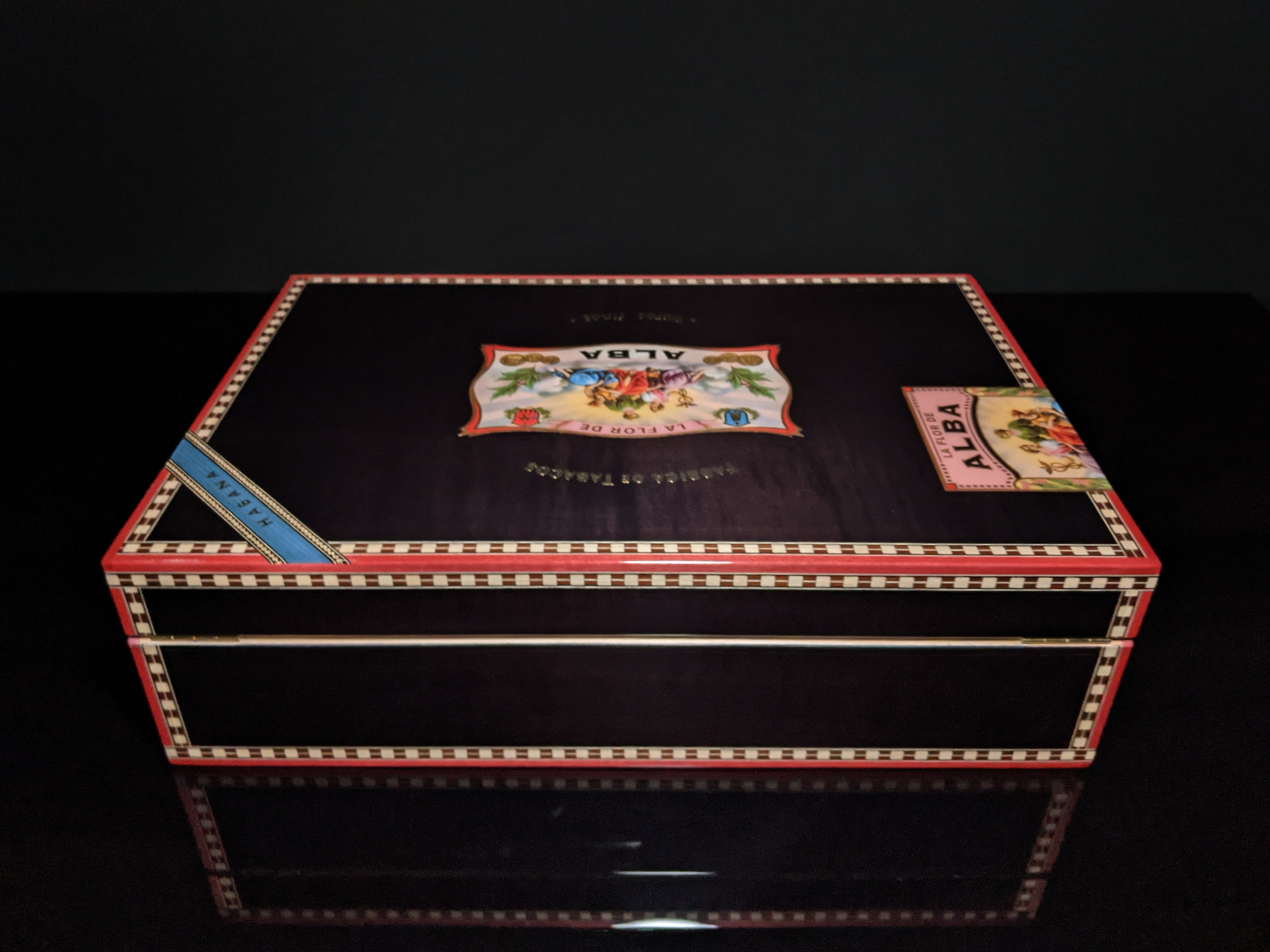 Elie Bleu  Alba Black Sycamore Humidor 110 count NIB Made in France