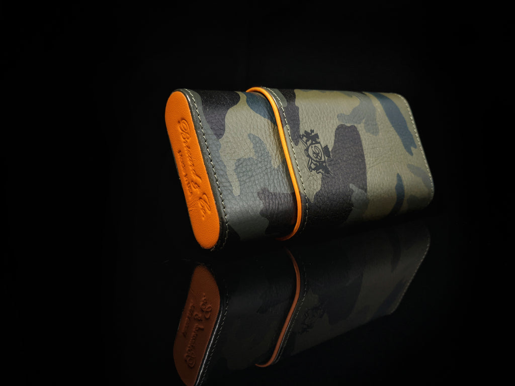 Brizard and Co. Show Band 3 Cigar Case — Camouflage Leather