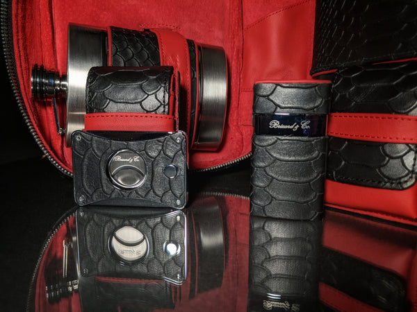 Brizard and Co Black Python Pattern Venezia Lighter only