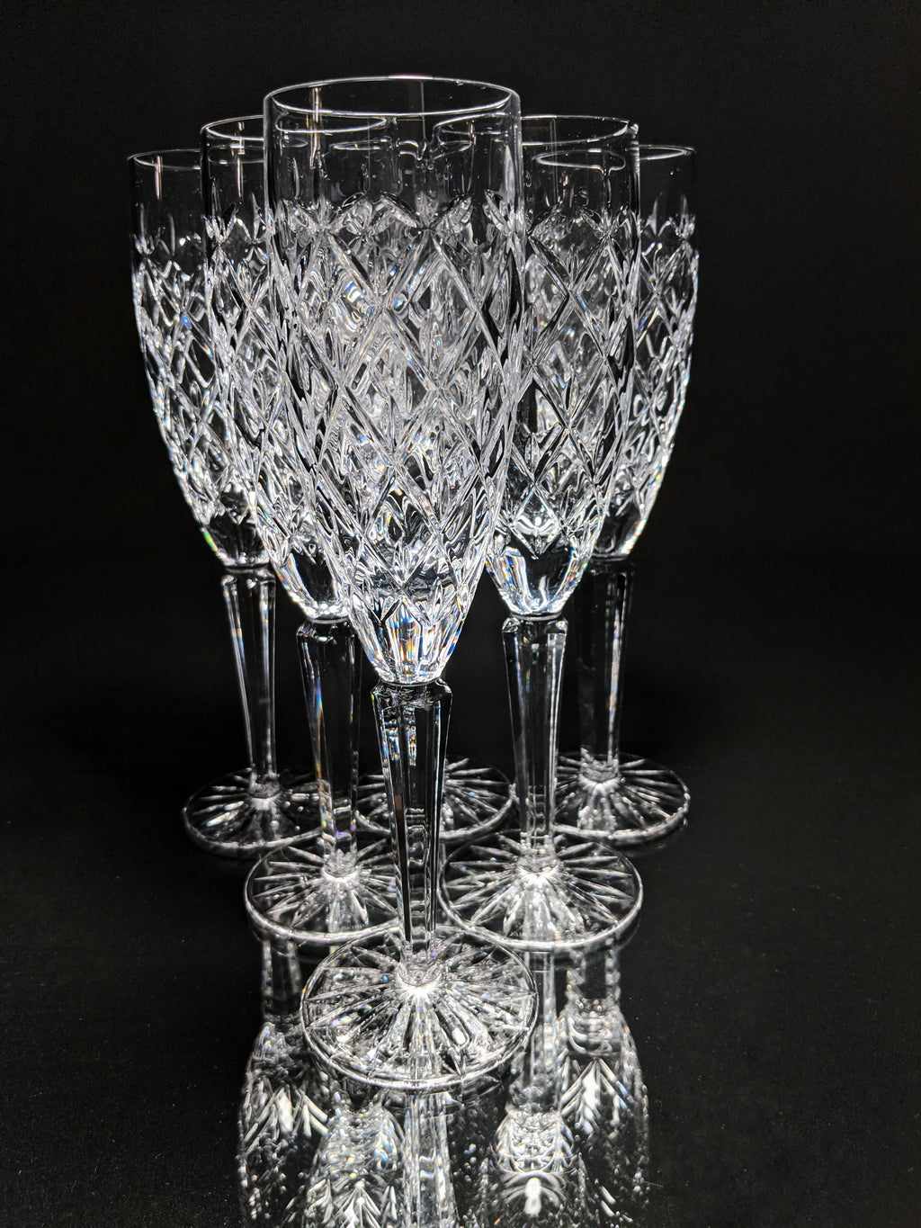 Faberge Clear Crystal Flutes