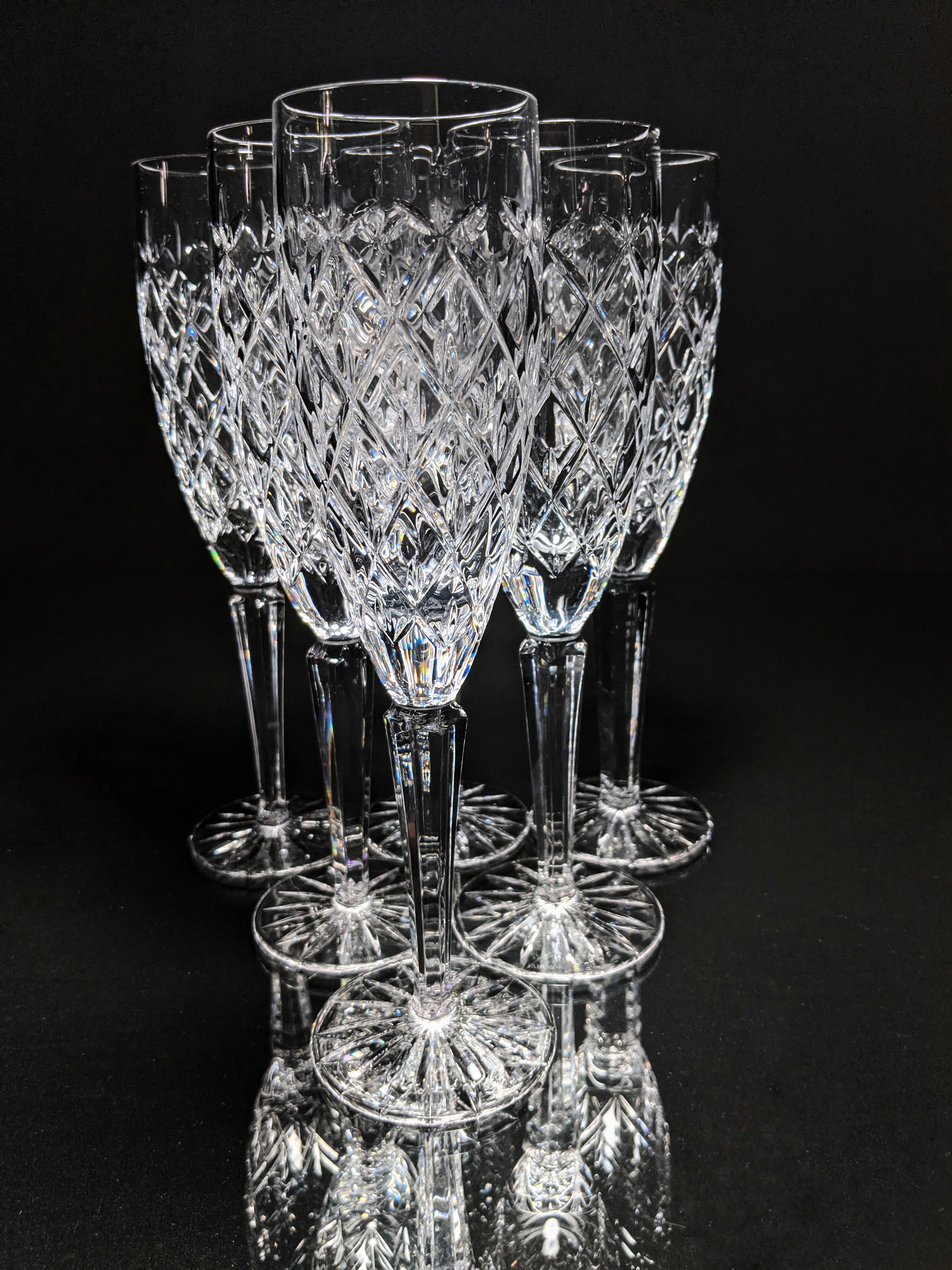 Faberge Clear Crystal Flutes
