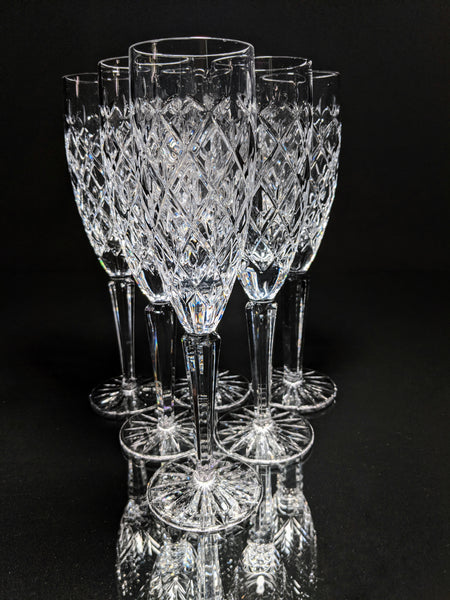 Faberge Clear Crystal Flutes