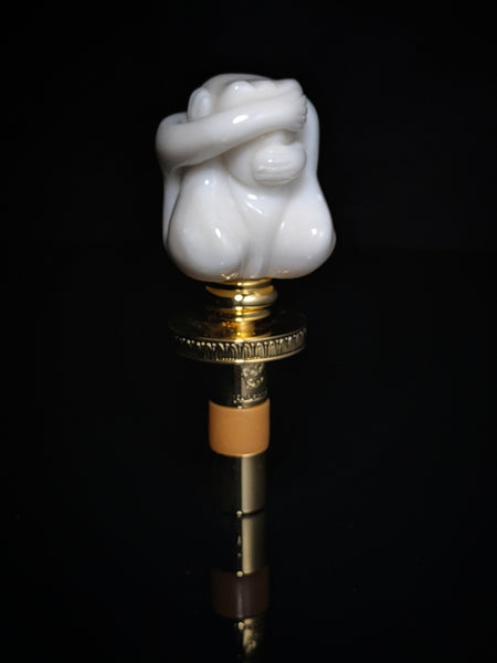 Faberge Monkey Hear No Evil -See No Evil Bottle Stopper NIB