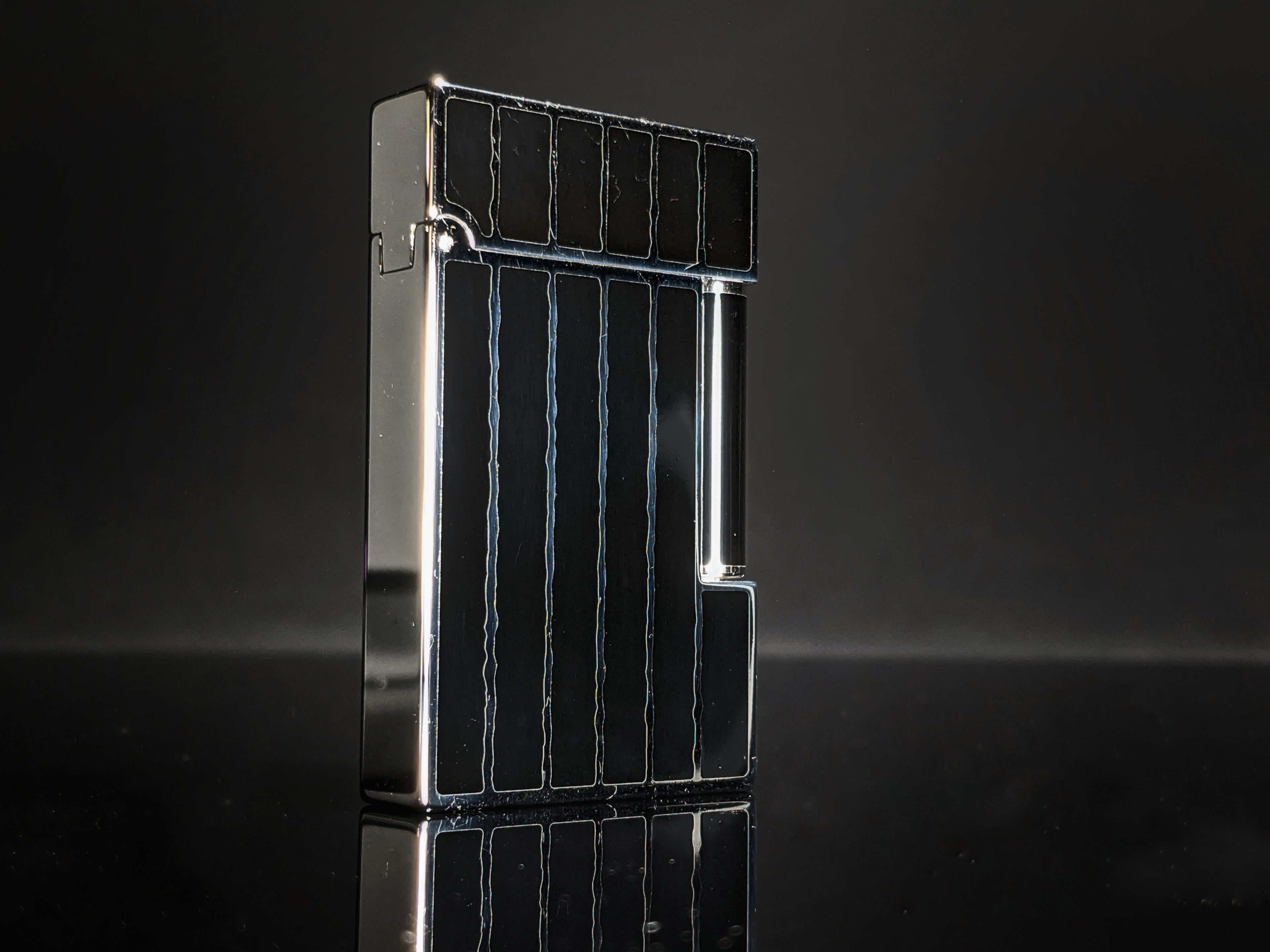 ST Dupont Black Lacquer & Palladium L2  Lighter