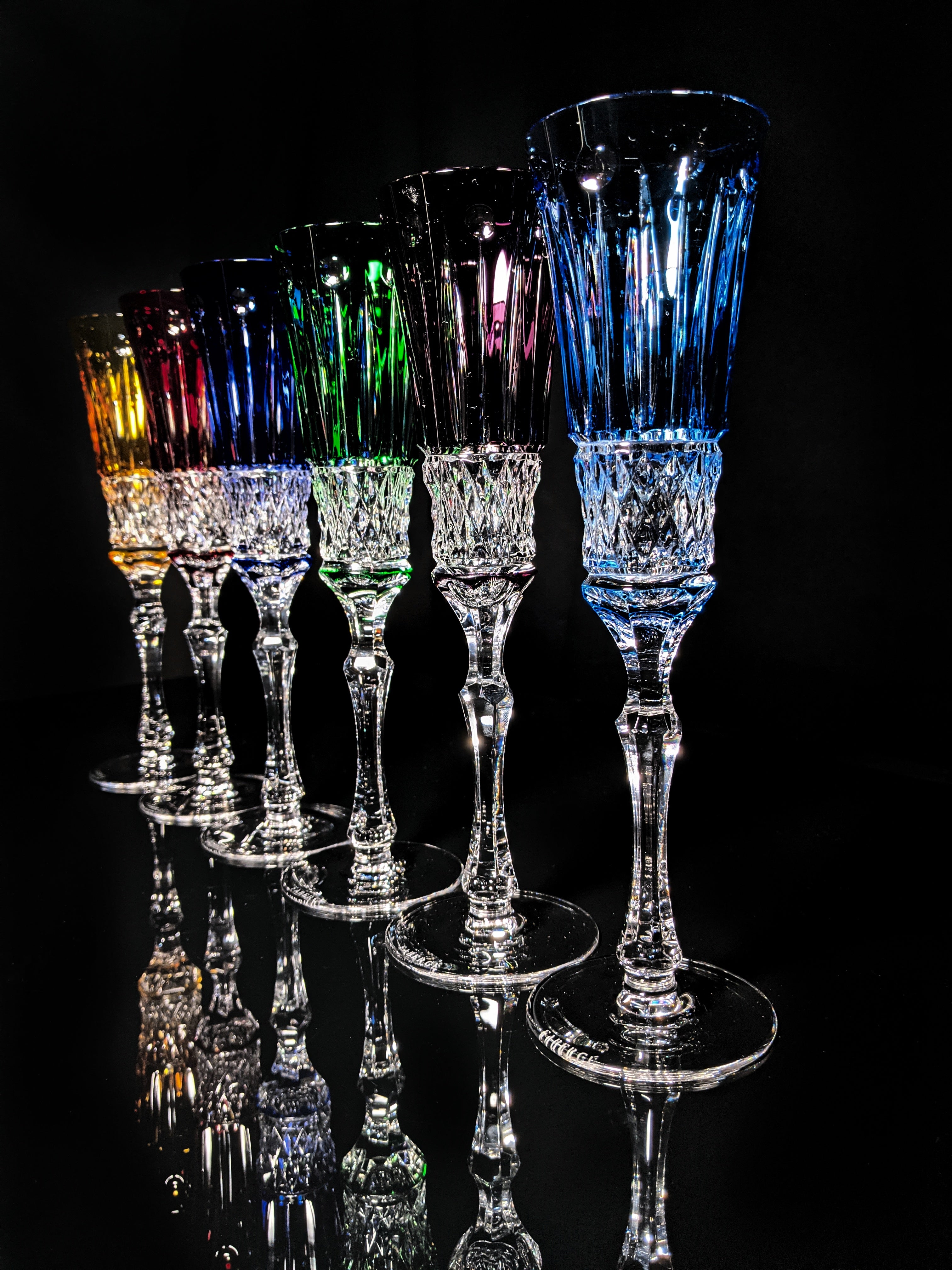 Faberge Xenia Colored Flutes set of 6