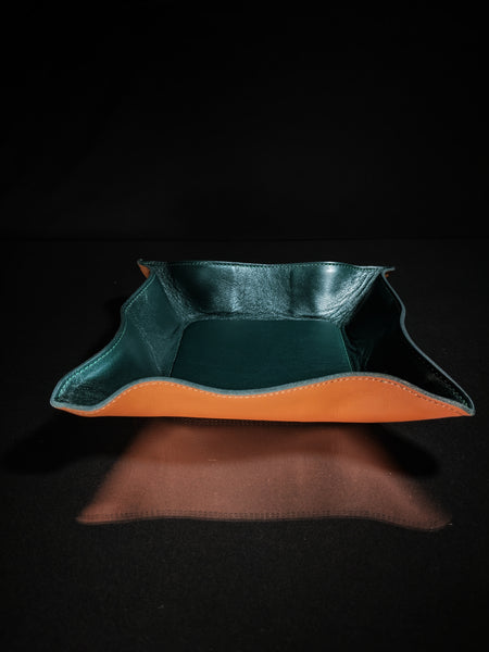 Brizard and Co Augusta Green Leather Valet Tray