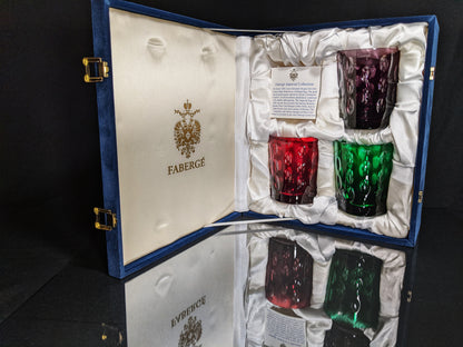 Faberge Colored Crystal Bubble Glasses