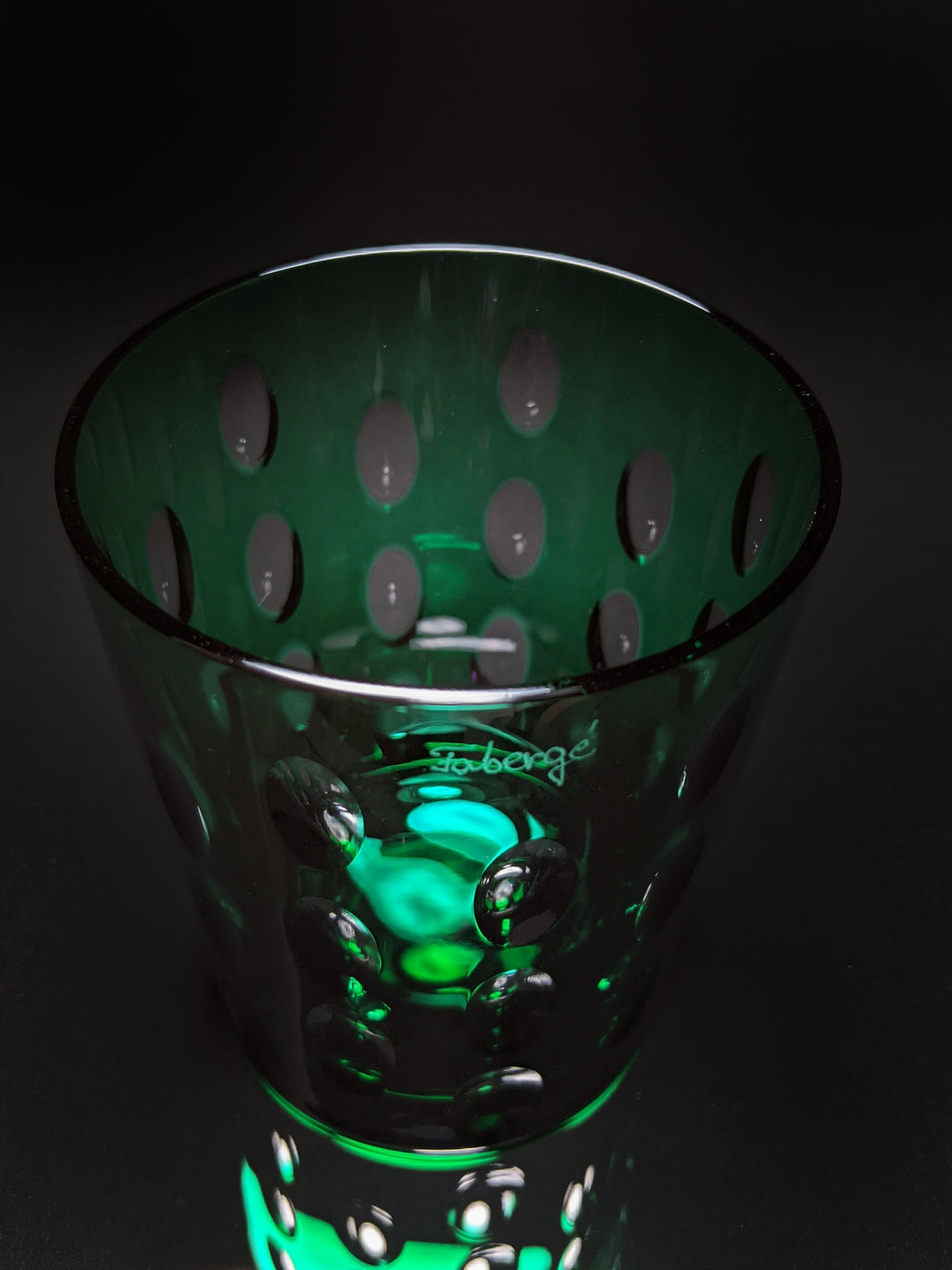 Faberge Colored Crystal Bubble Glasses