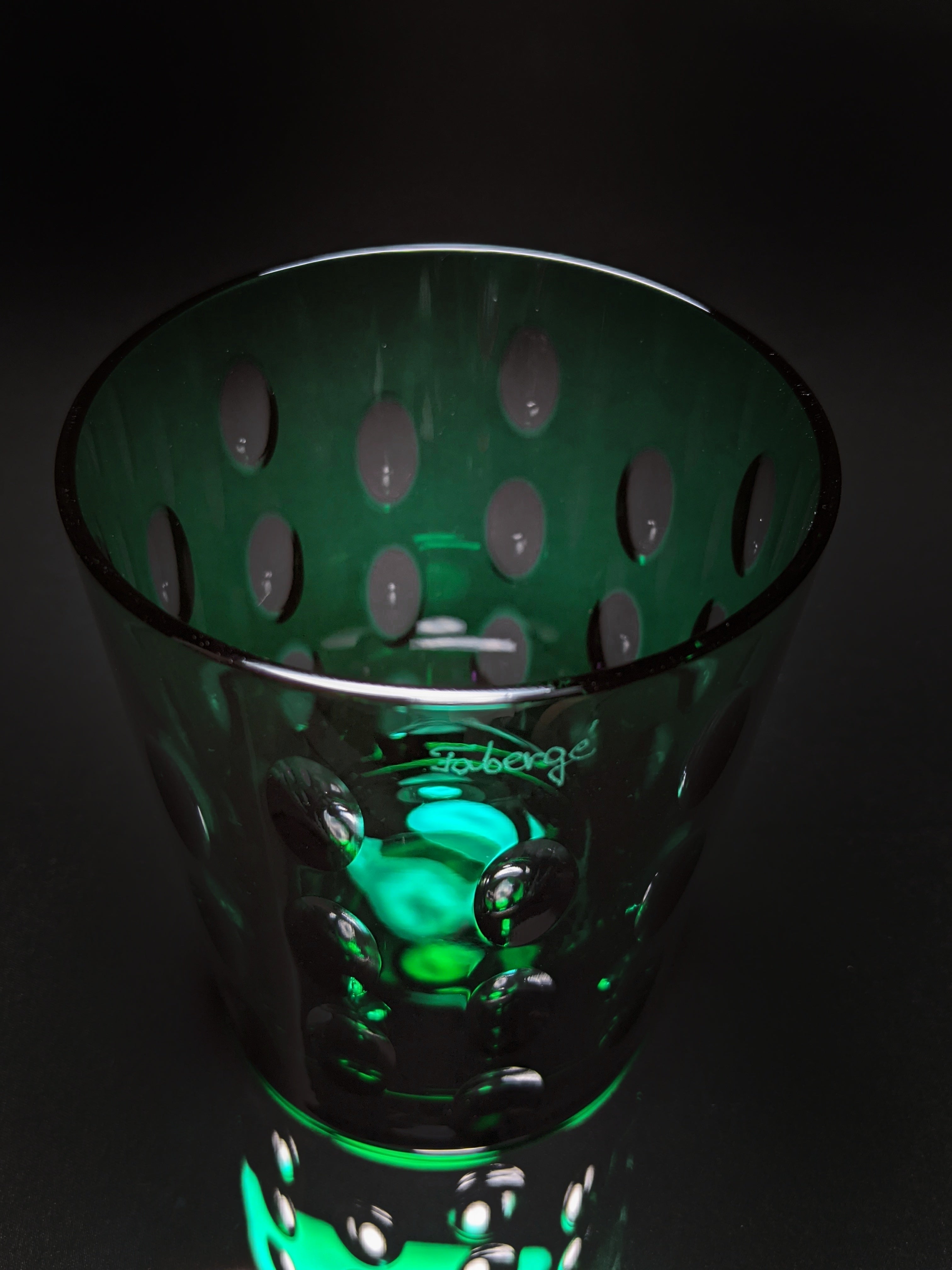 Faberge Colored Crystal Bubble Glasses