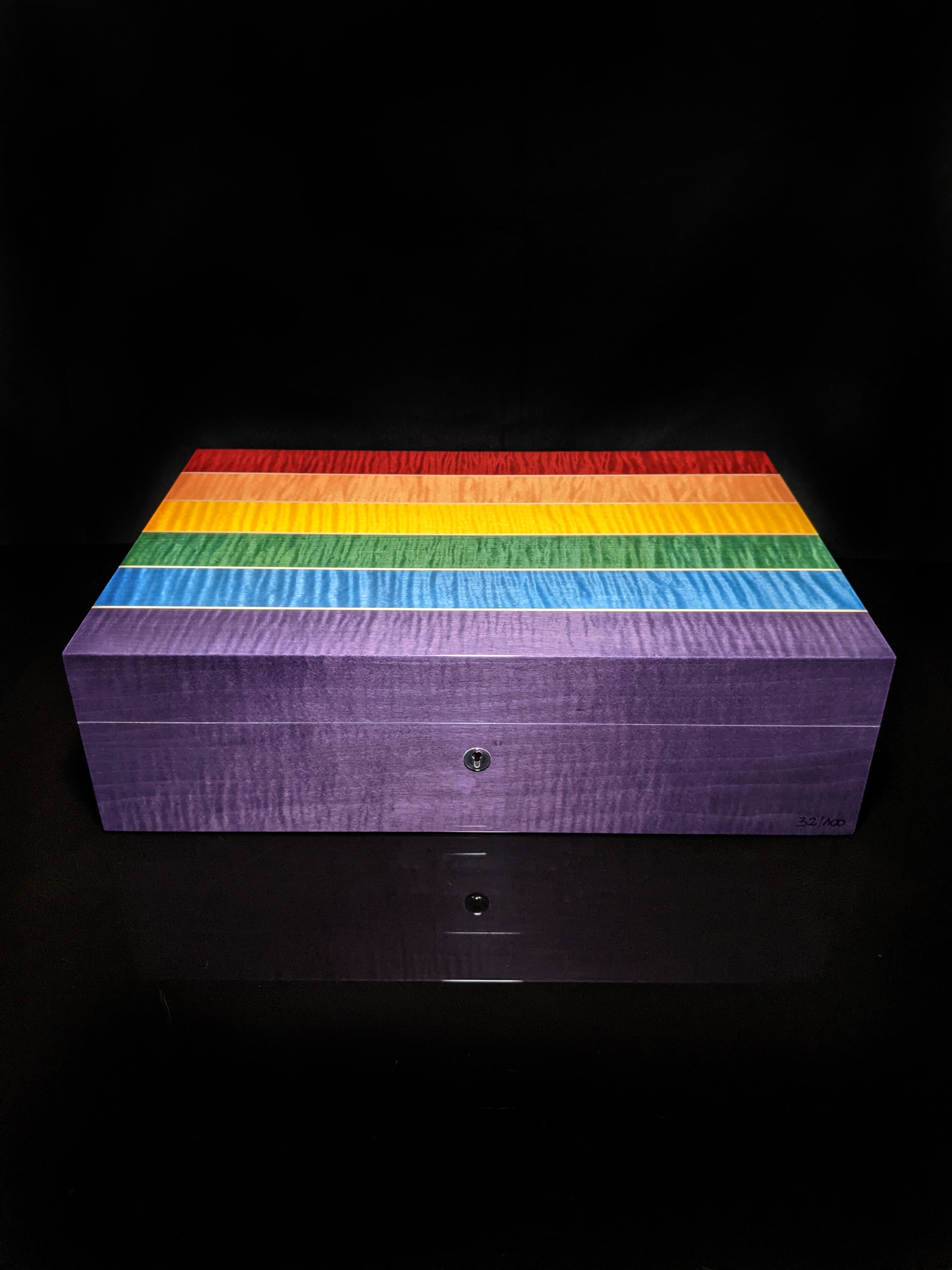 Elie Bleu Rainbow Humidor 110 count  Made in France NIB