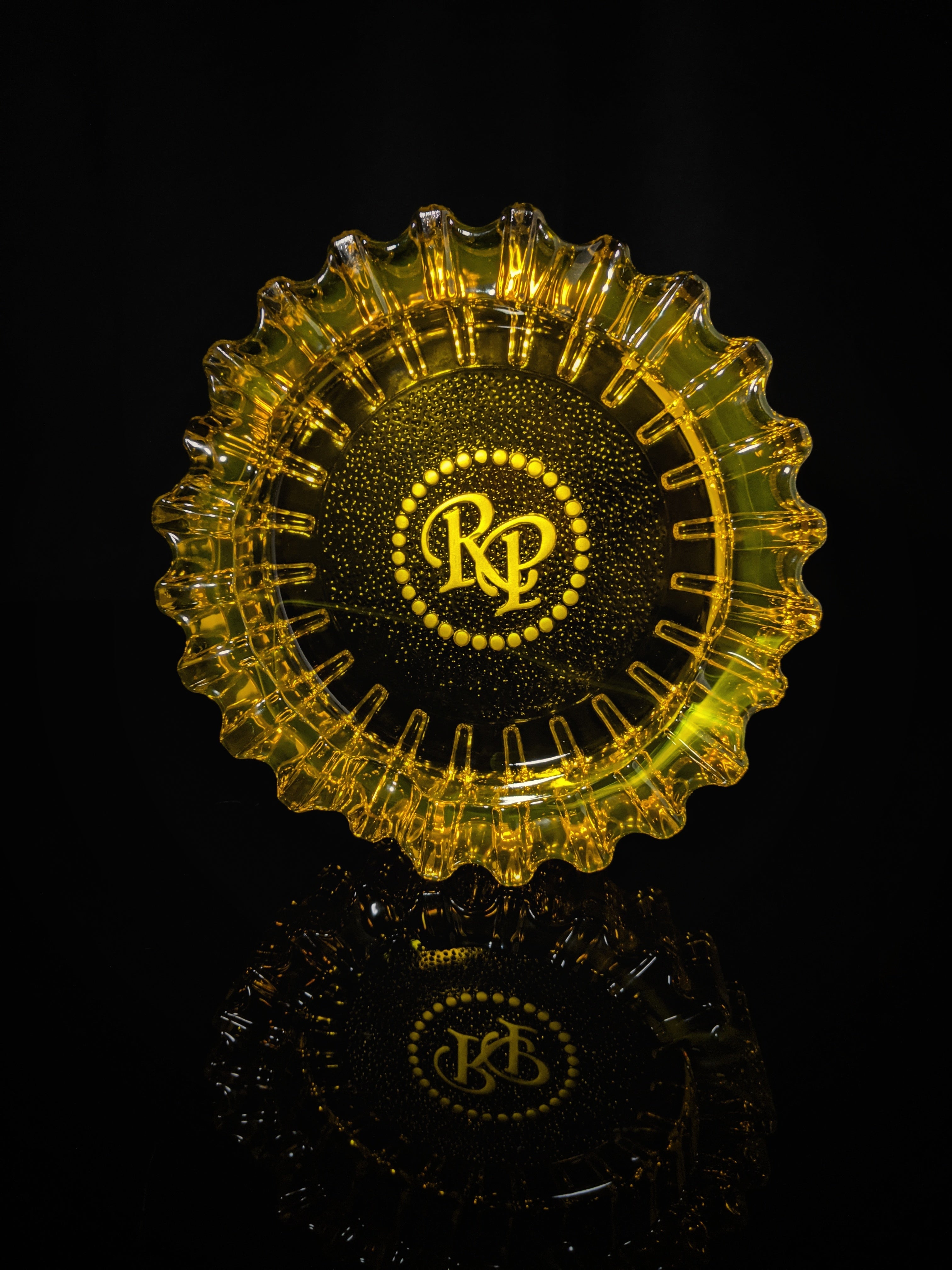Rocky Patel Amber Heavy Duty  Glass Ashtray