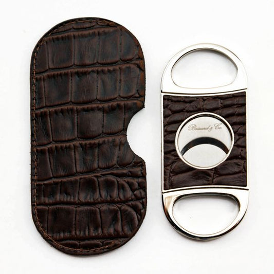 Brizard and Co. Double Guillotine Series 2 Cutter - Croco Pattern Tobacco