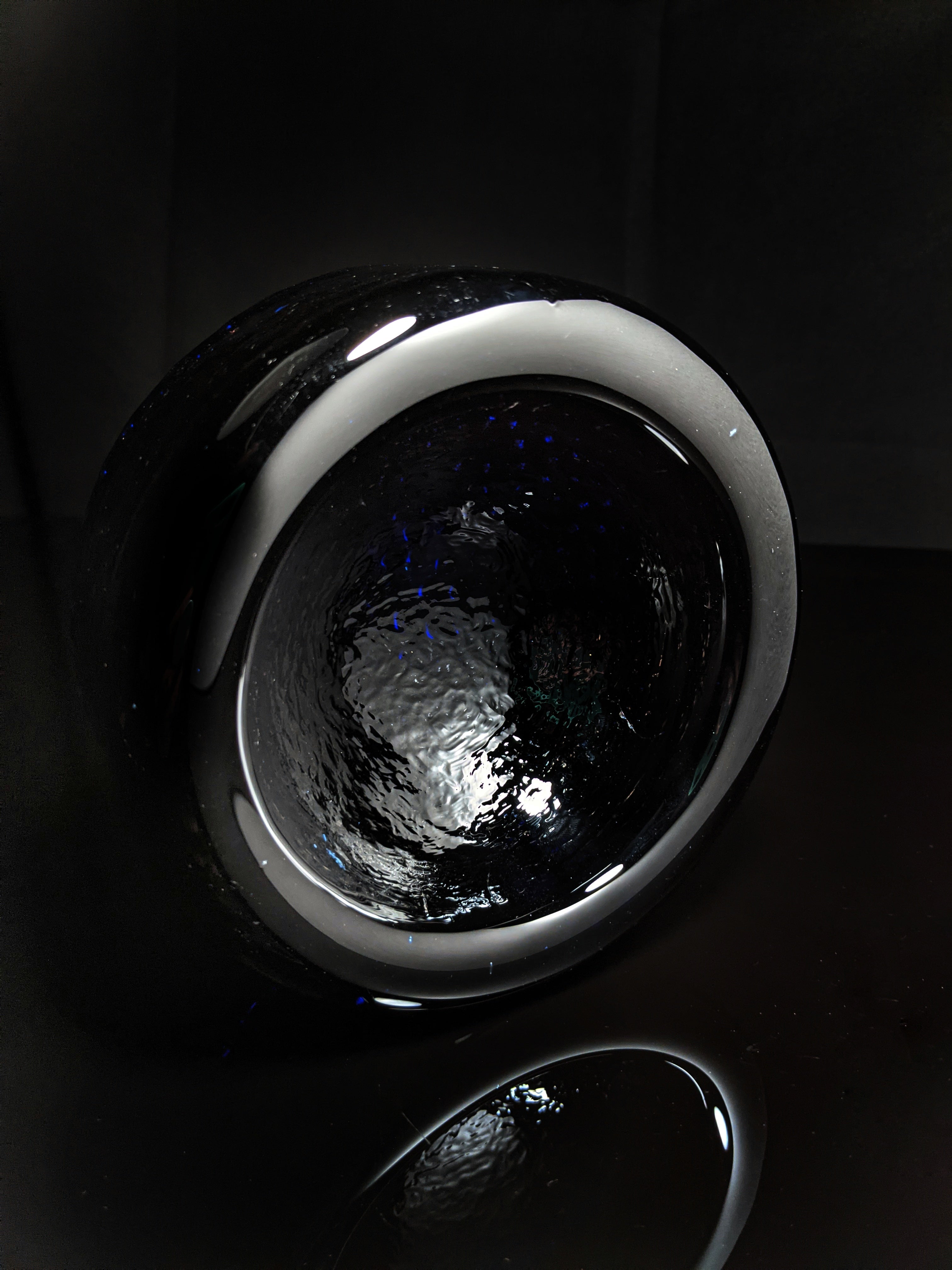 Blue Glass Ashtray
