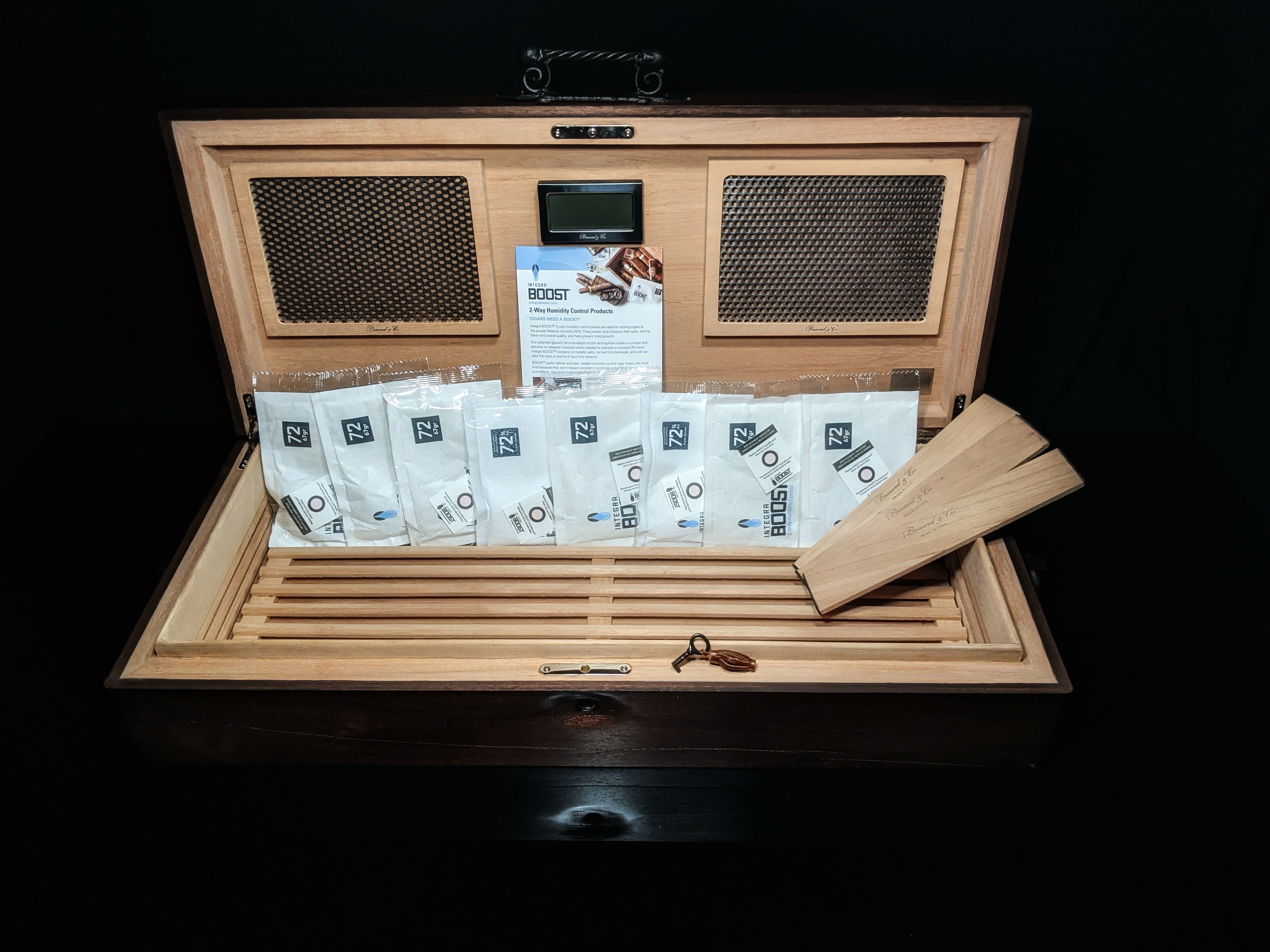 Brizard and Co. Mac Daddy Hacienda Humidor — 26.5" L x 11.5" W x 5.5" H, Made in USA