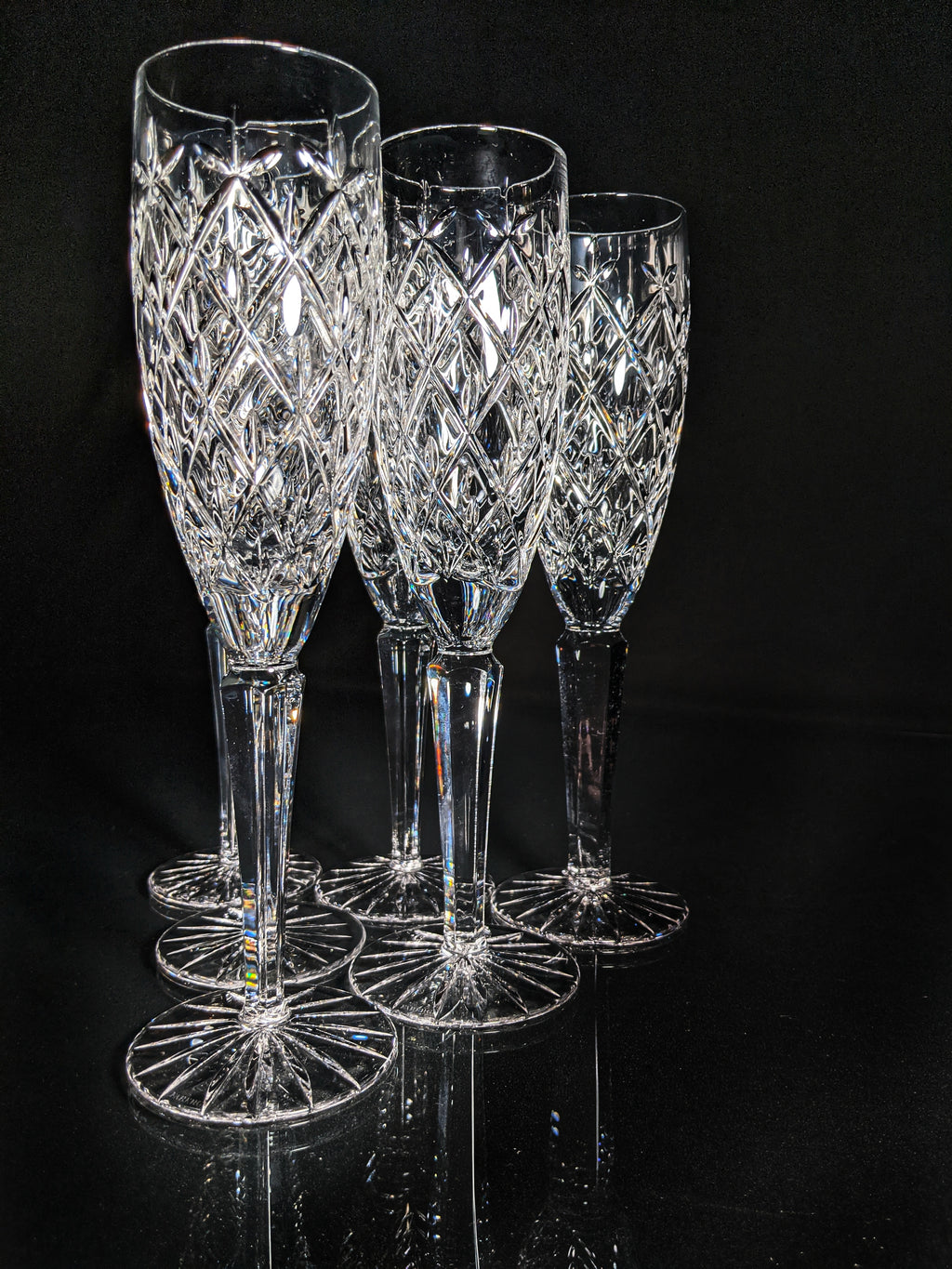 Faberge Clear Crystal Flutes