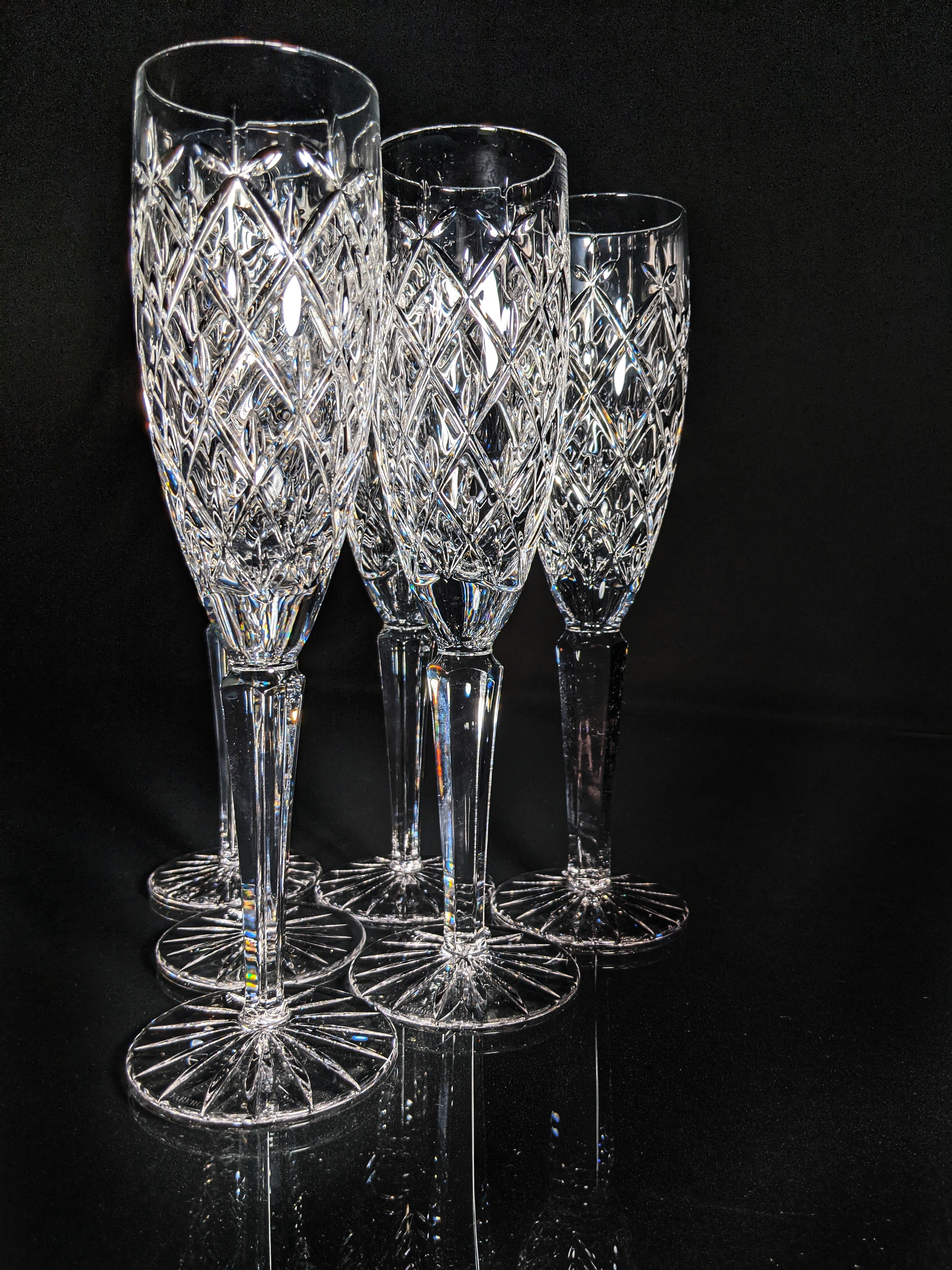 Faberge Clear Crystal Flutes