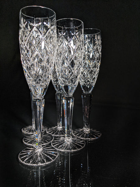 Faberge Clear Crystal Flutes