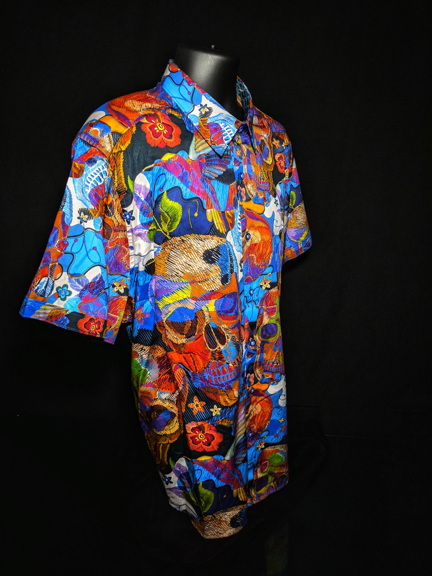 Robert Graham - Colorful Short Sleeve - Men's  3XL Button Down Classic Fit