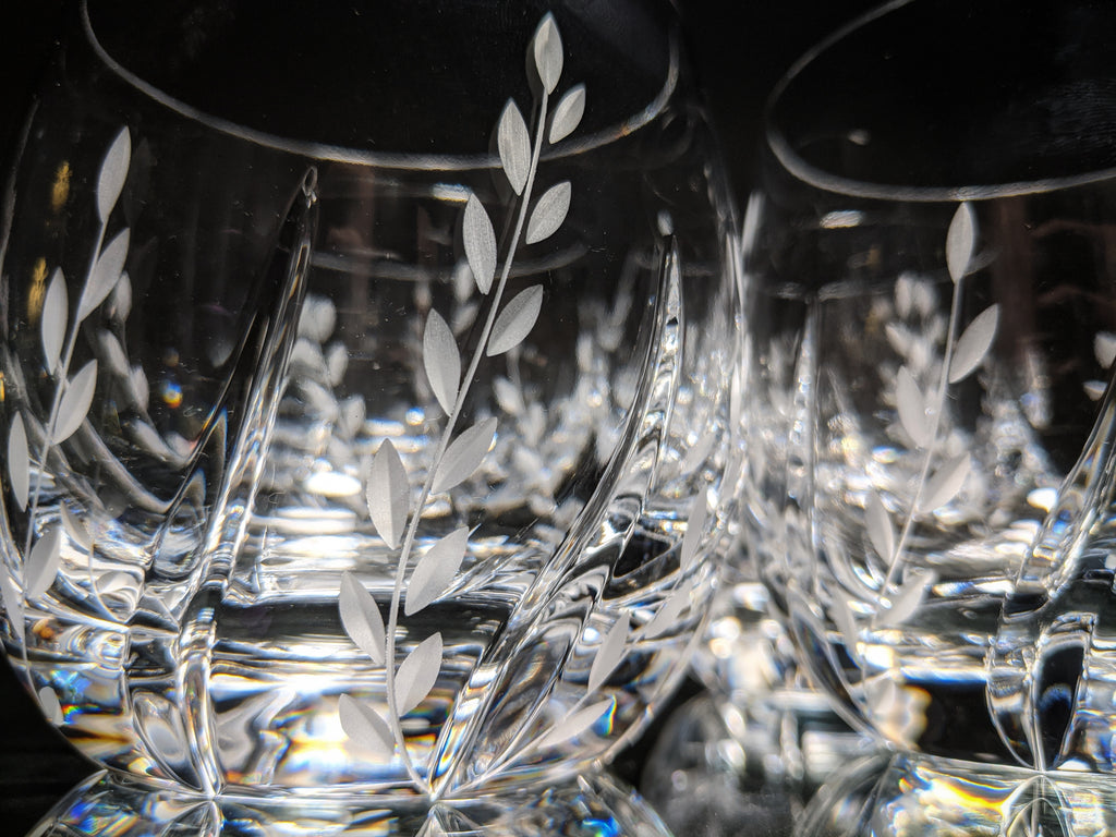 Faberge Clear Crystal Old Fashioned Glasses