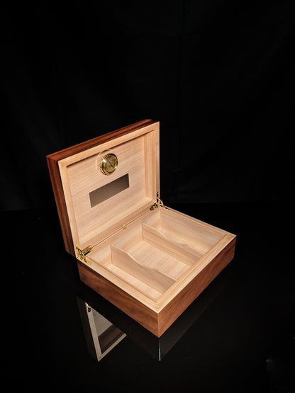 Elie Bleu Walnut Wood Humidor 75 count NIB Made in France