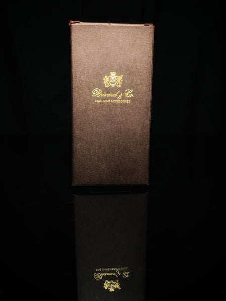 Brizard and Co Camouflage and Orange Leather Show Band 3 cigar case