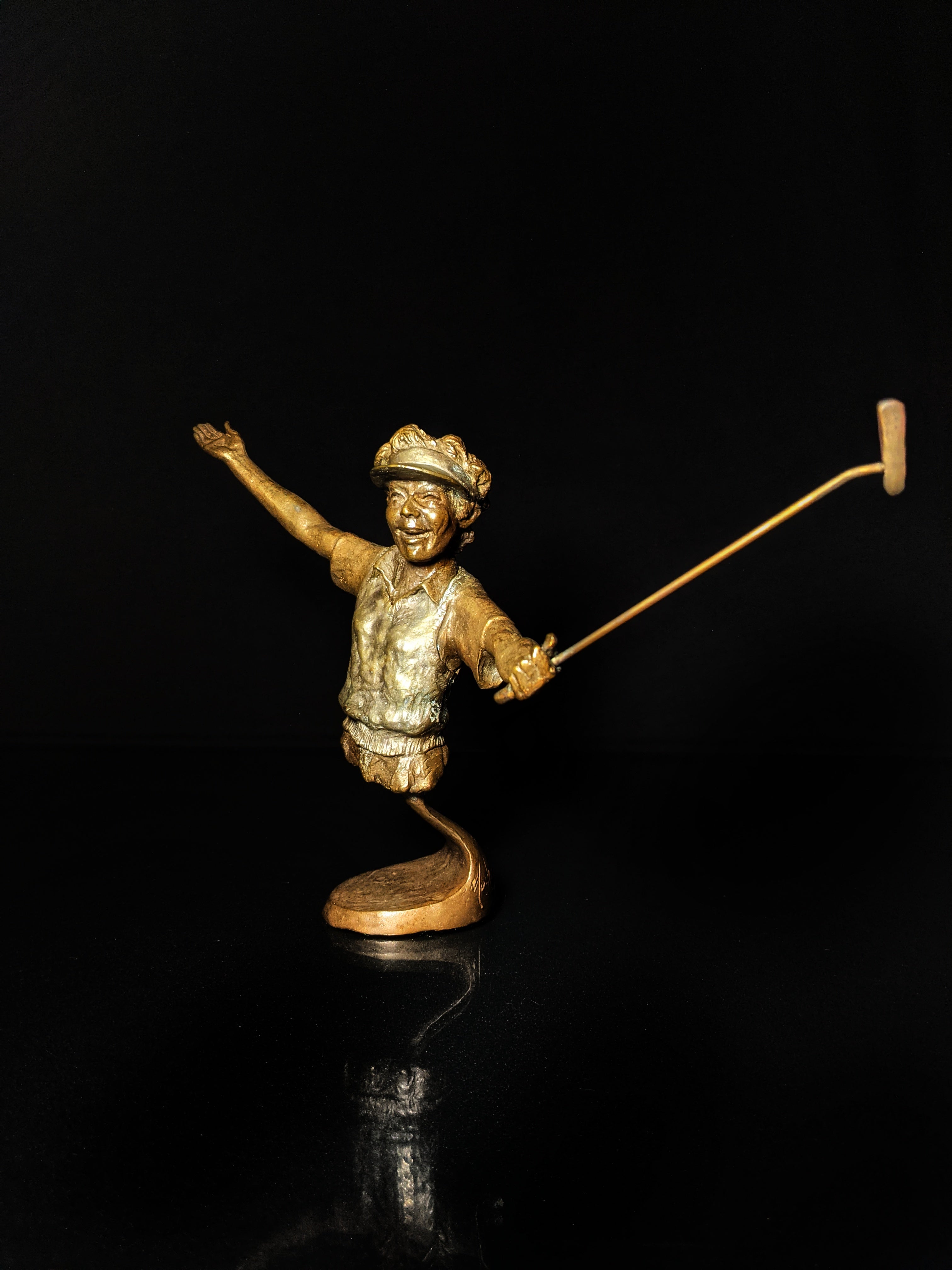 Mark Hopkins Bronze Gold Sculpture " Perfect "