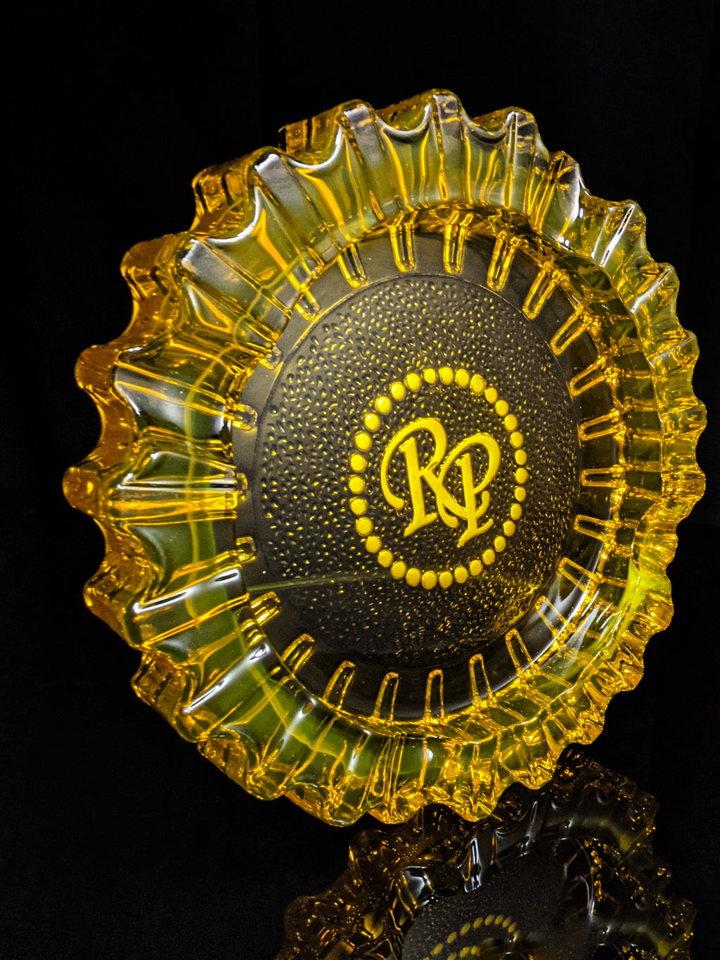 Rocky Patel Amber Heavy Duty  Glass Ashtray