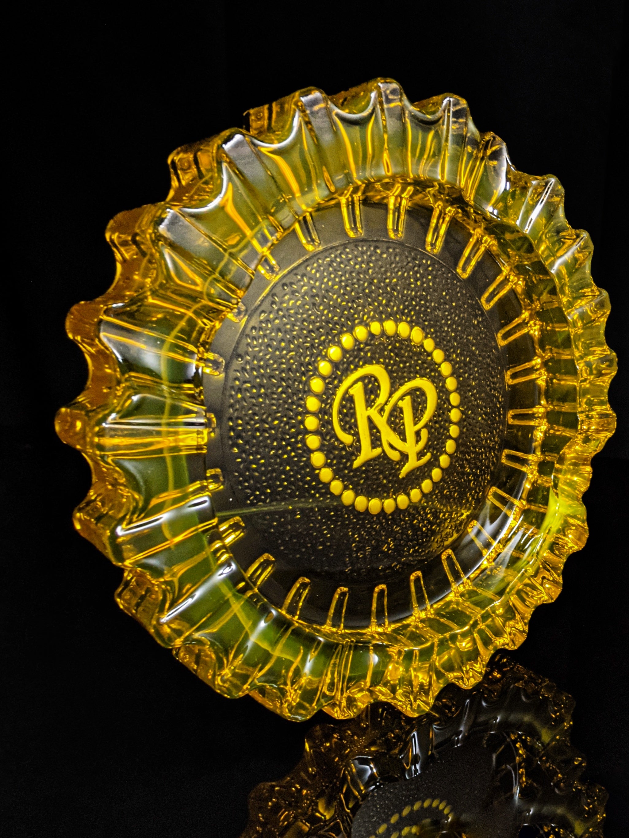 Rocky Patel Amber Heavy Duty  Glass Ashtray