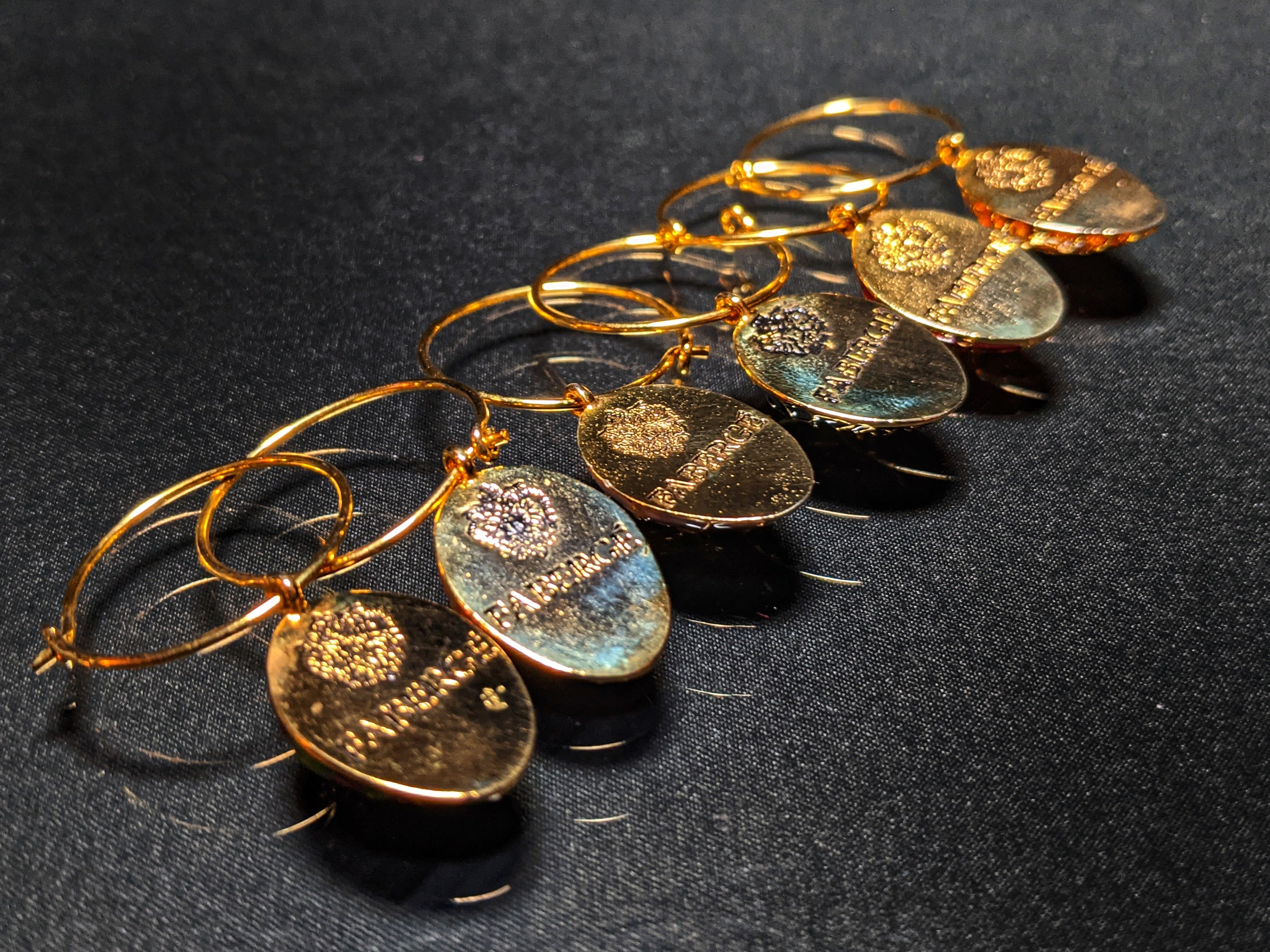 Faberge Wine Glass Charm Set of 6