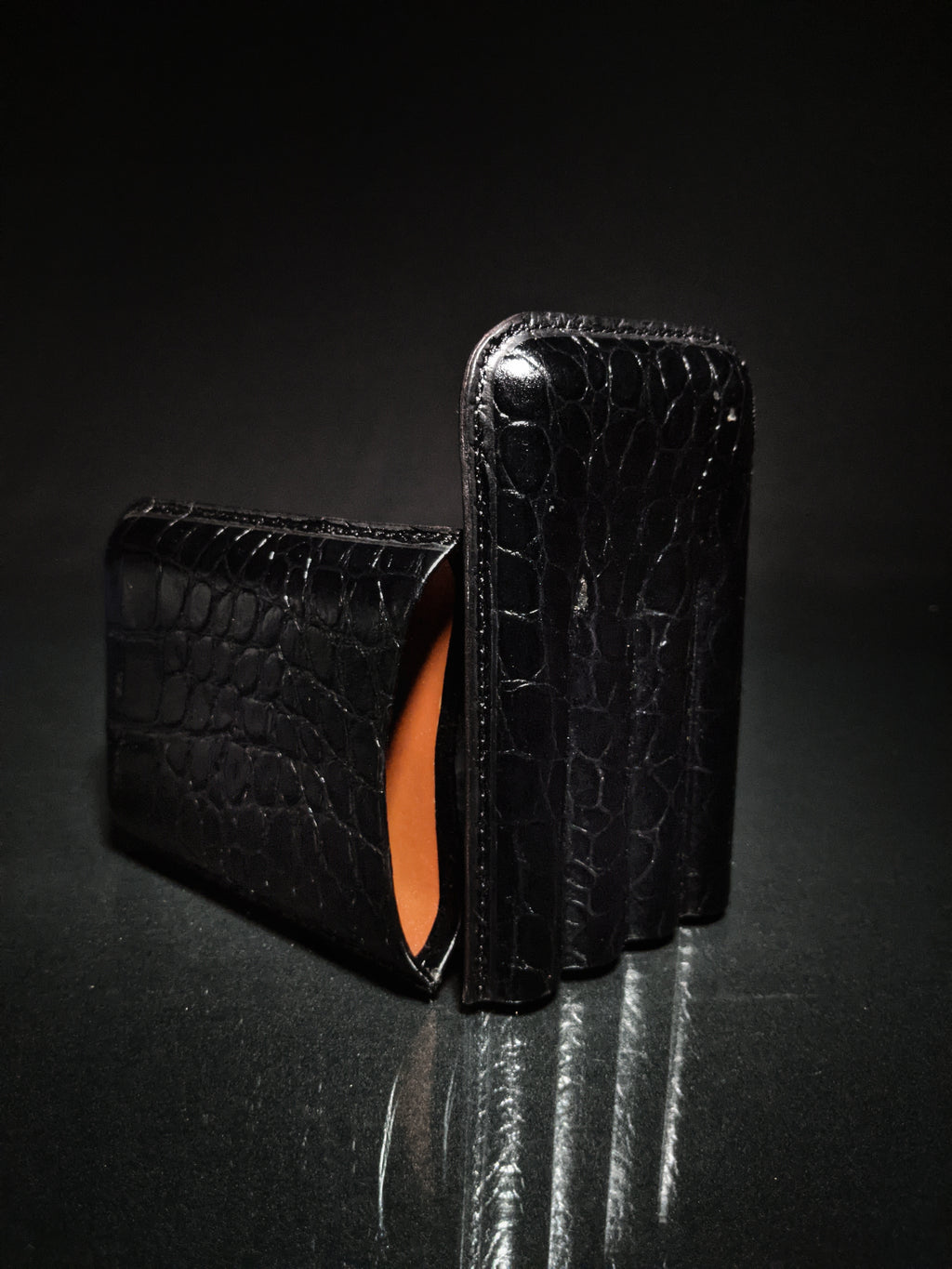 Pheasant by R.D.Gomez made in Spain Black Leather Case