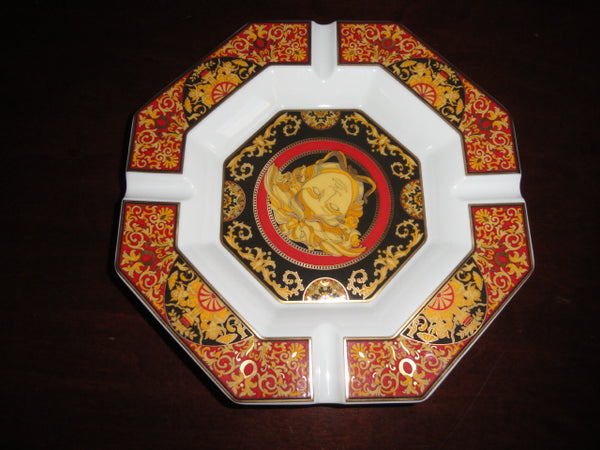Versace Porcelain Medusa Ashtray 9”
