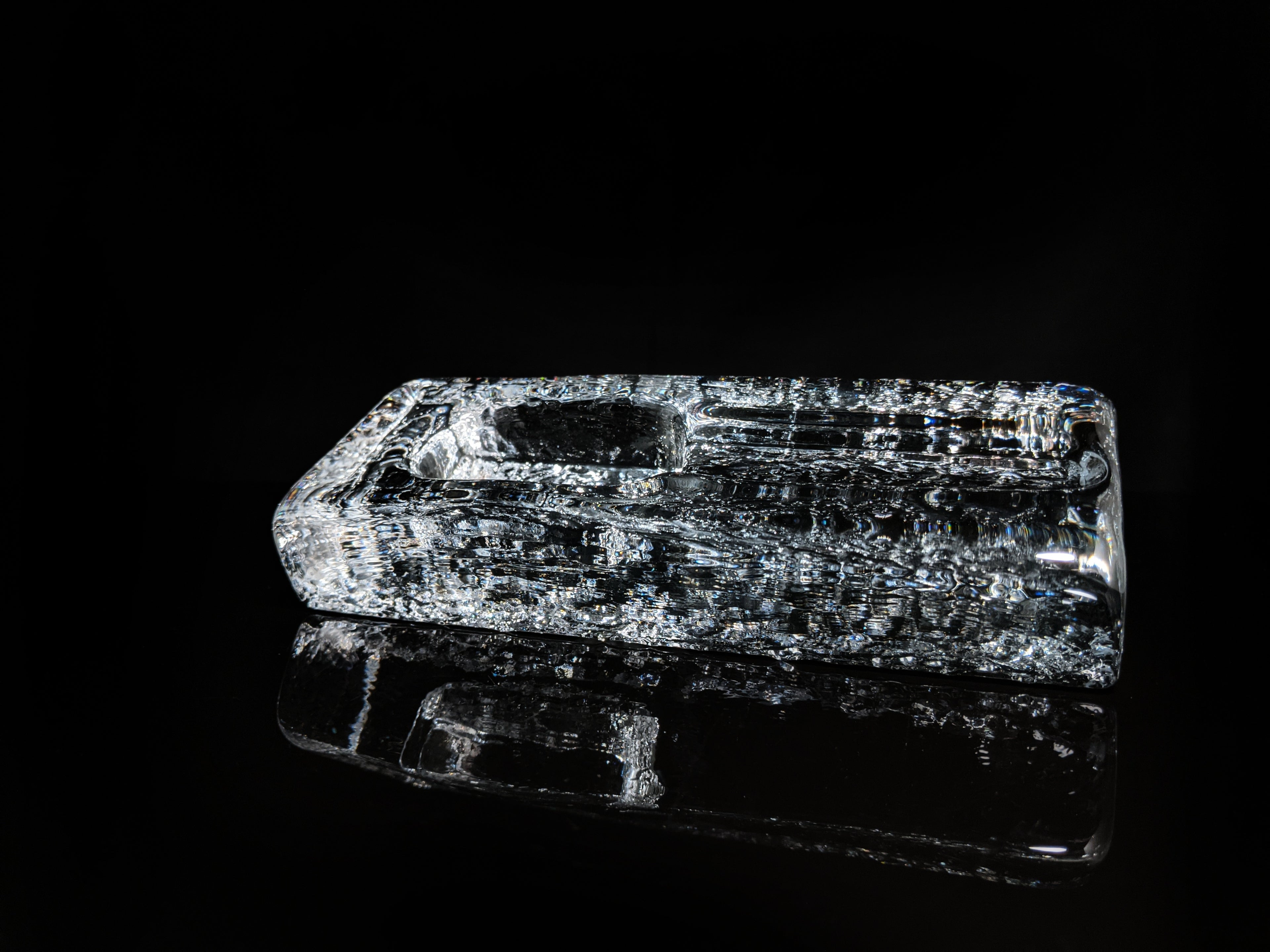 Heavy Glass Cigar Ashtray