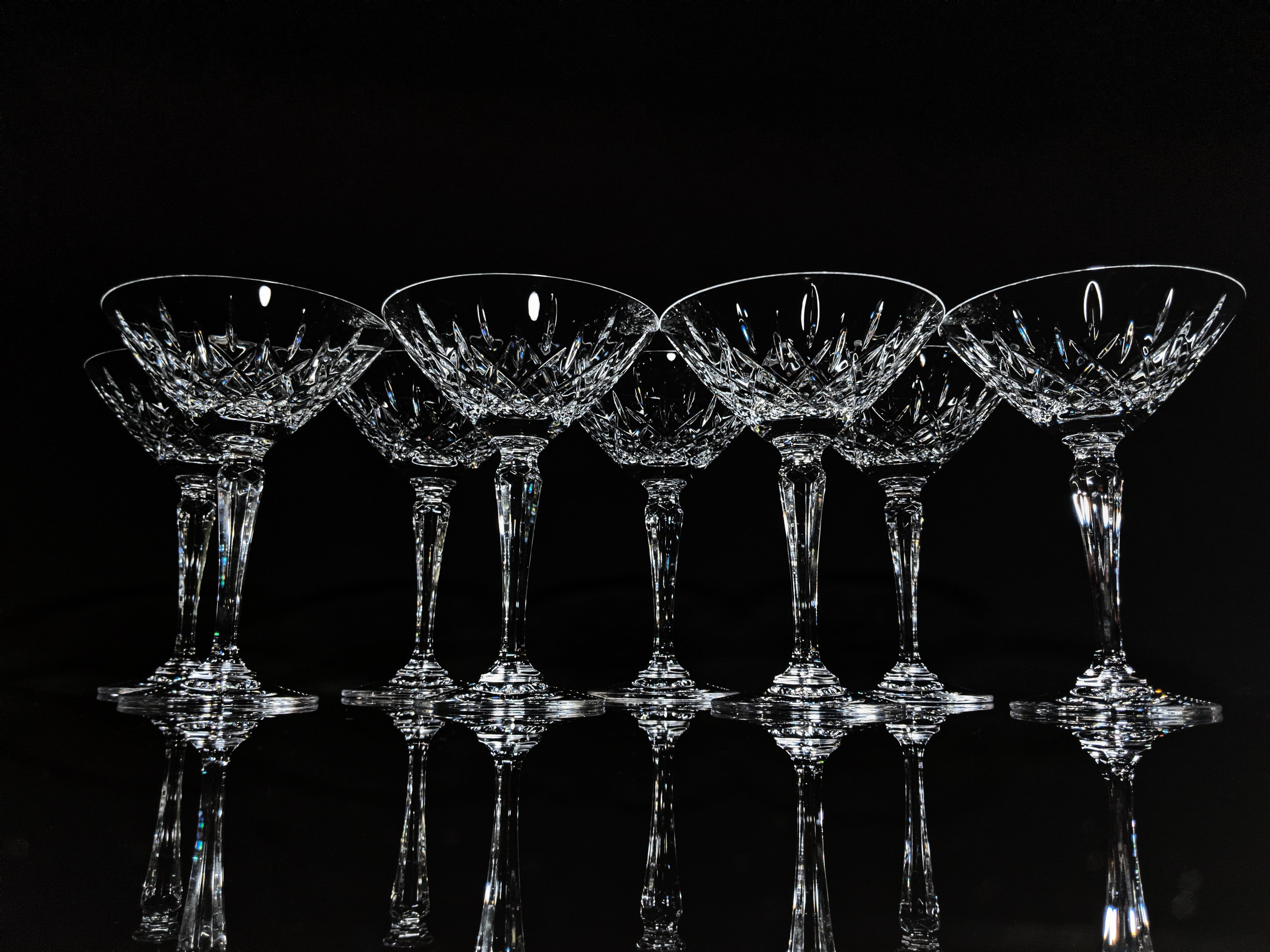 Faberge Clear Crystal Martini Glasses