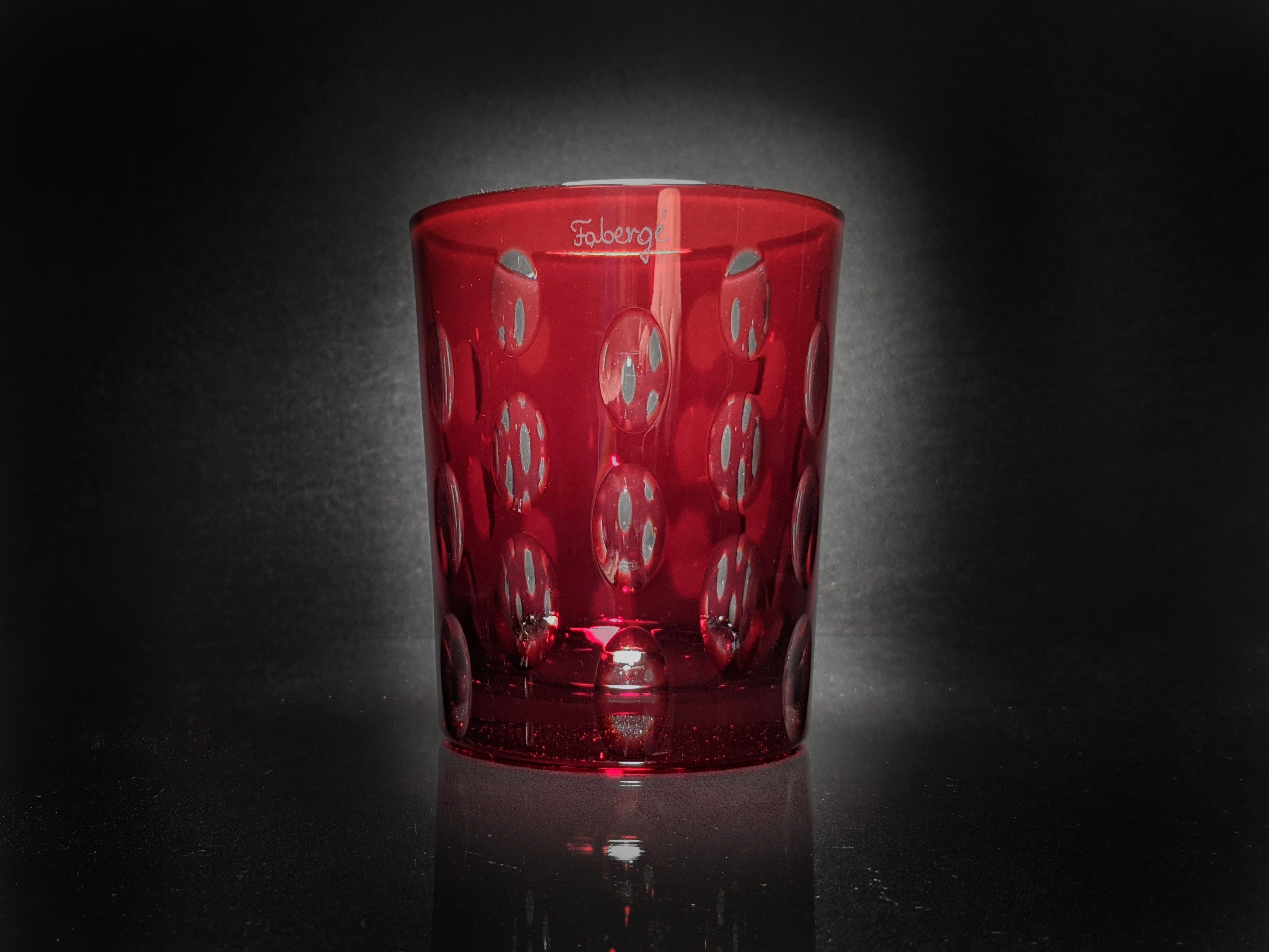 Faberge Colored Crystal Bubble Glasses