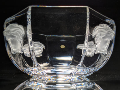 "VERSACE"BY ROSENTHAL, GERMANY  "MEDUSA LUMIERE" CRYSTAL BOWL, 7 INCH