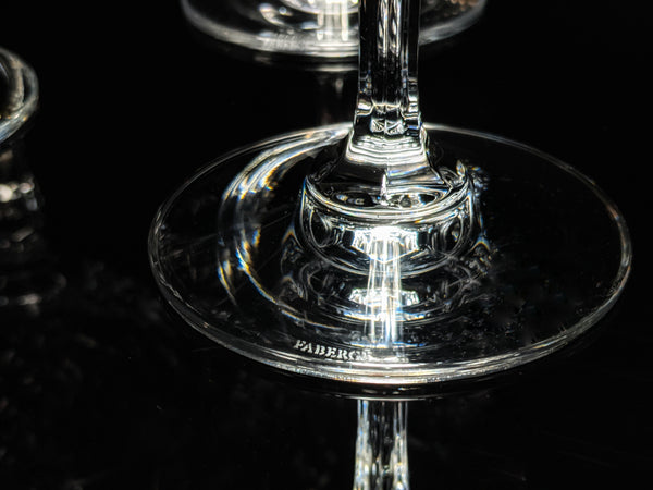 Faberge Clear Crystal Martini Glasses