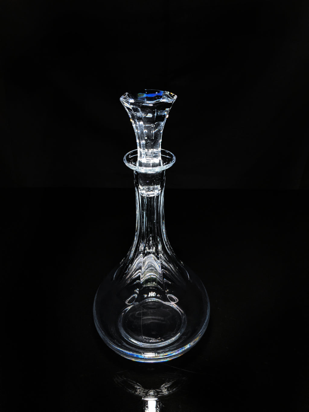 Christofle Crystal Decanter fluted pristine condition with tags