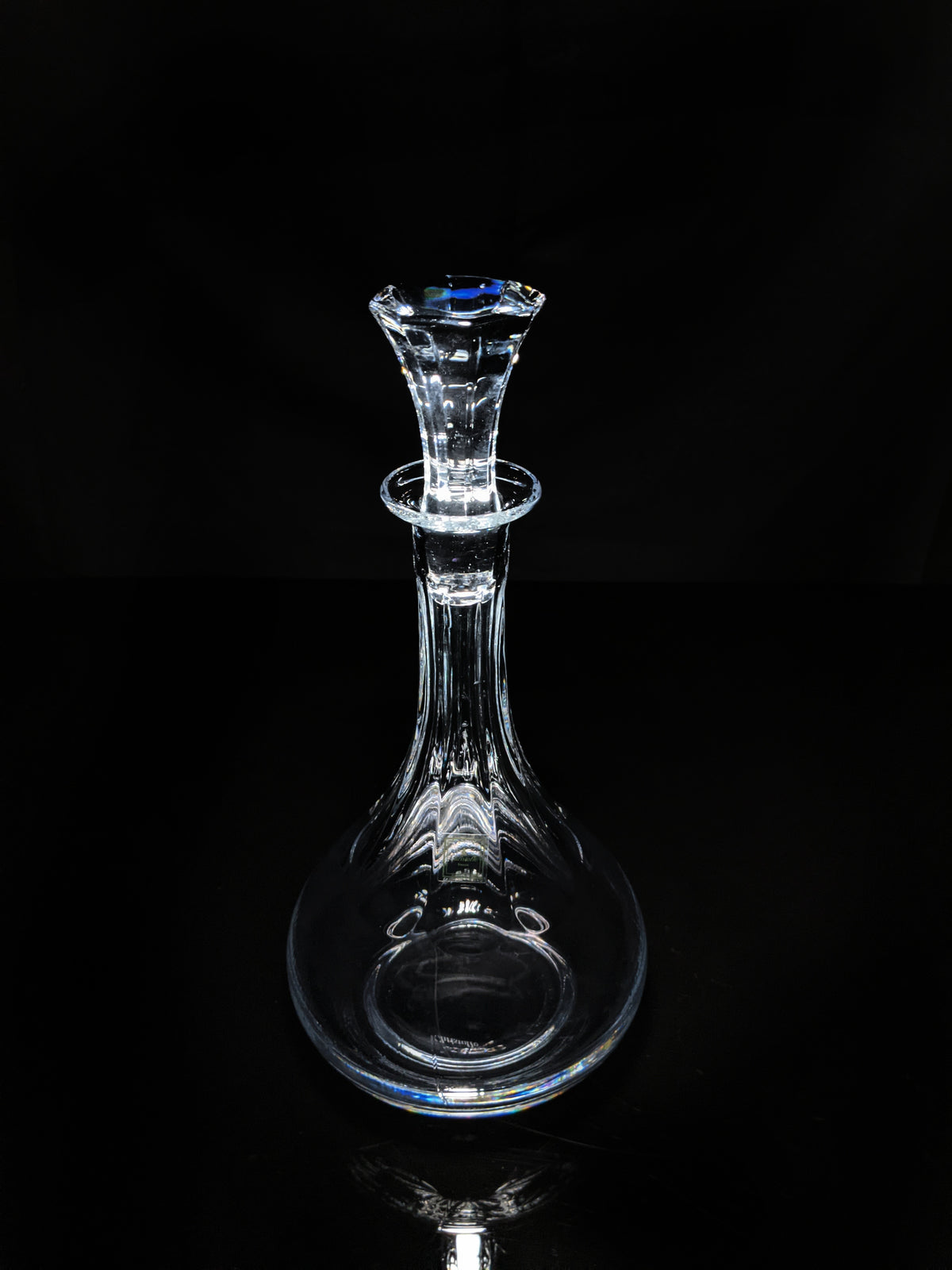 Christofle Crystal Decanter fluted pristine condition with tags