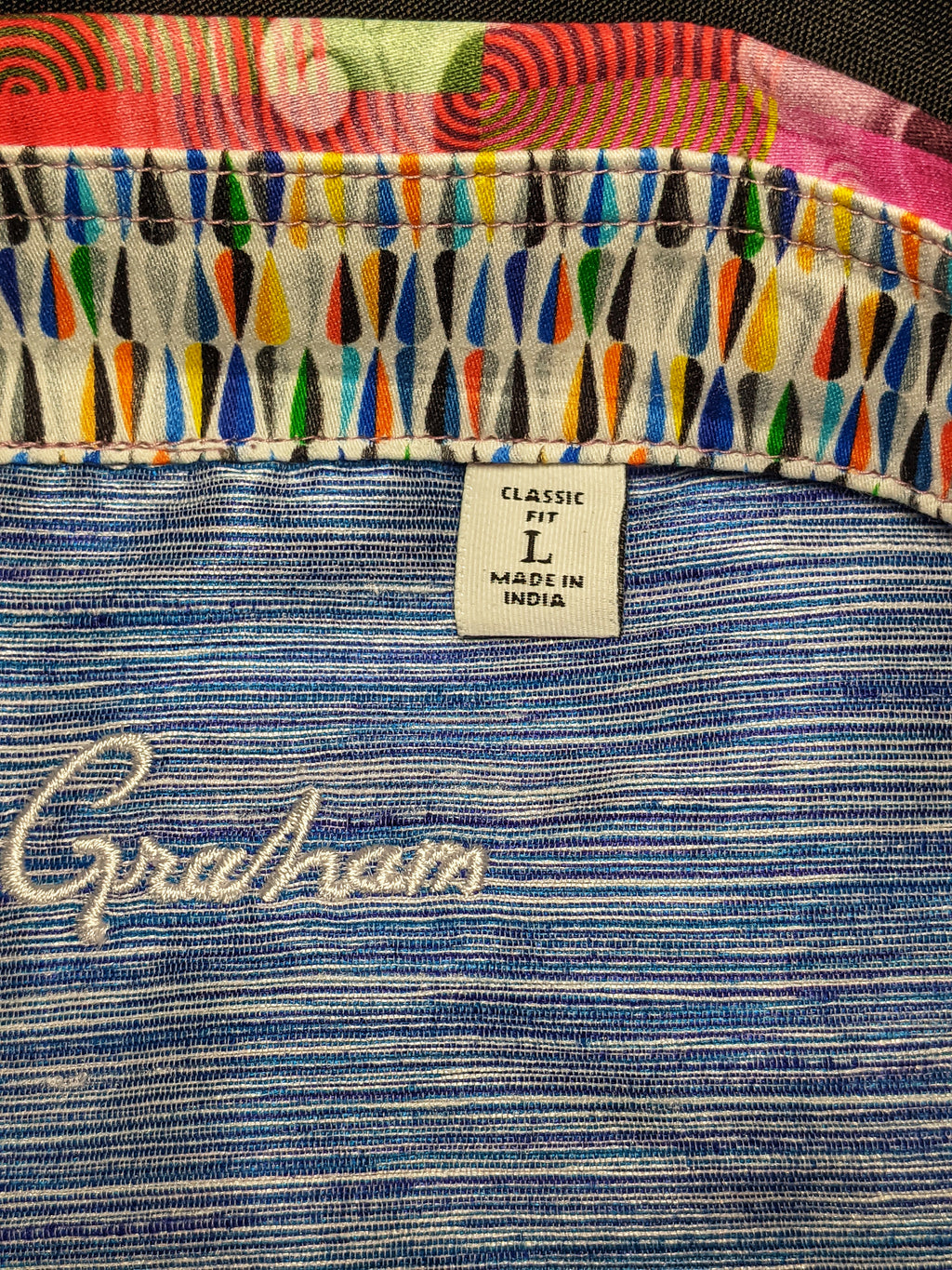 Robert Graham Riceboro Colorful Short Sleeve Shirt Size Large