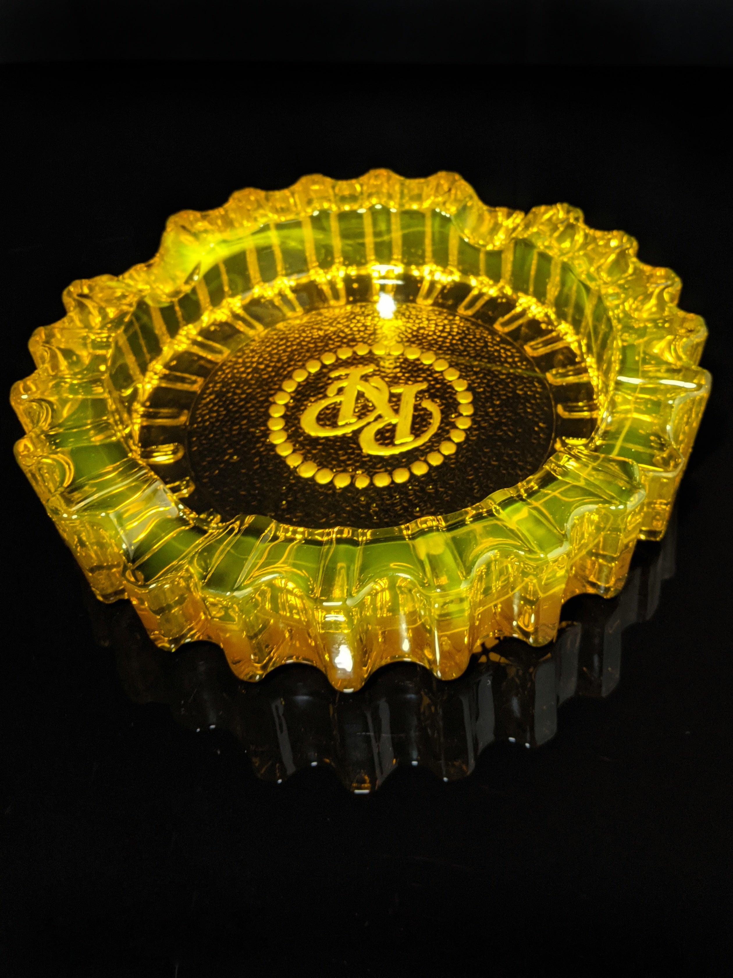 Rocky Patel Amber Heavy Duty  Glass Ashtray