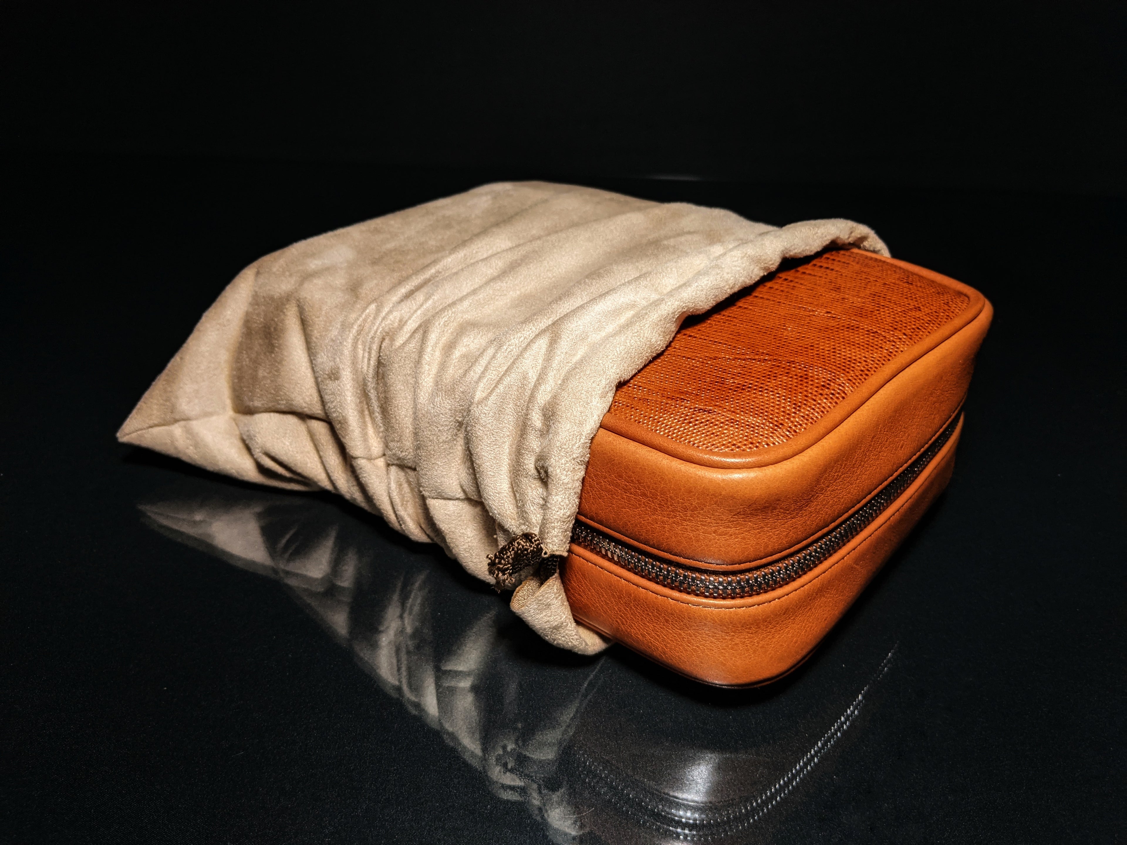 Brizard and Co. Havana Traveler - Tan Lizard  Leather