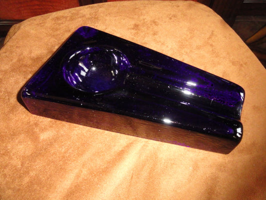 Comoy's Cobalt Blue Heavy Glass Ashtray