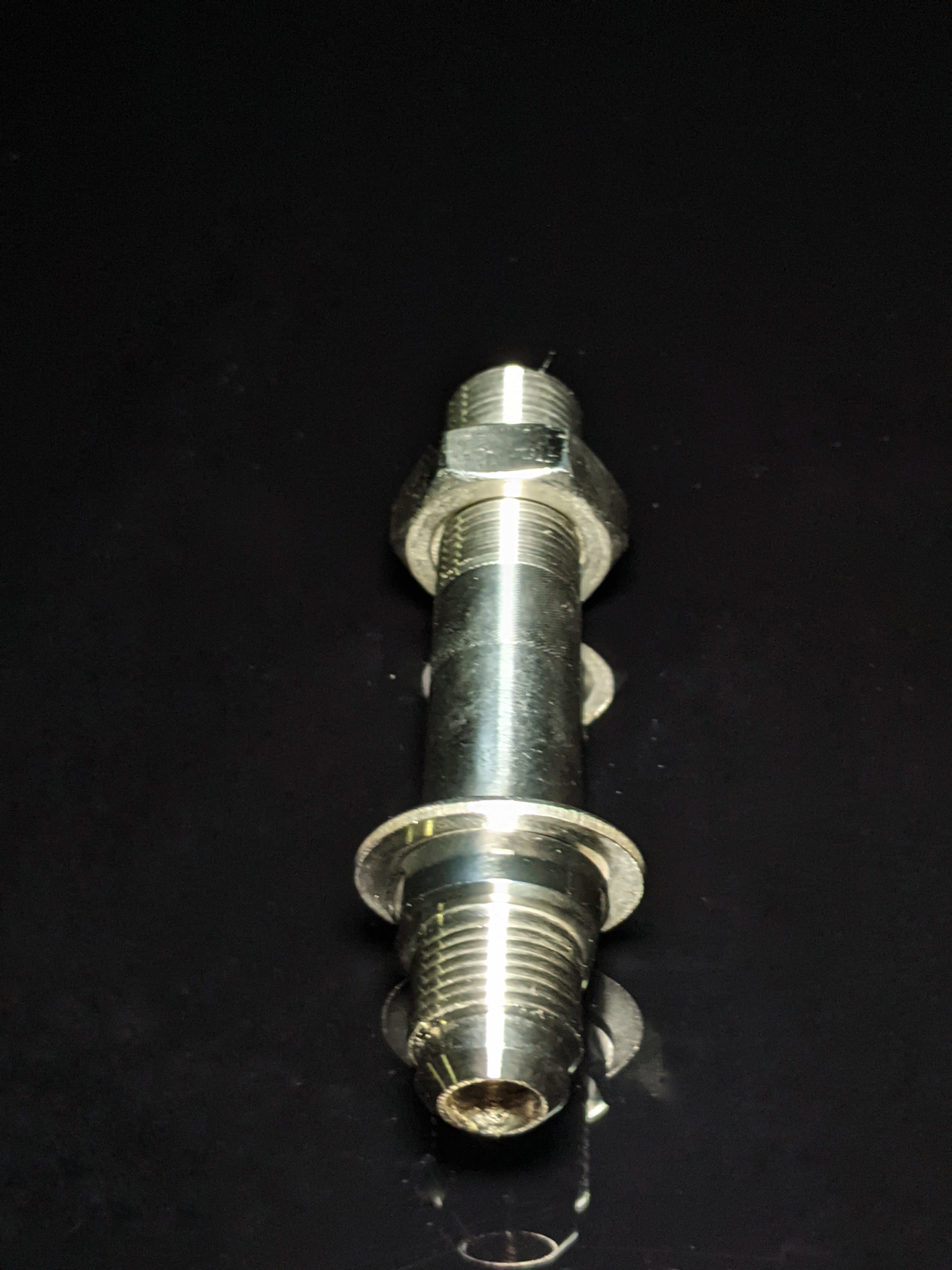 Marine Machine Thru Hull Fitting 3/8 FIP  to No 8 Flare